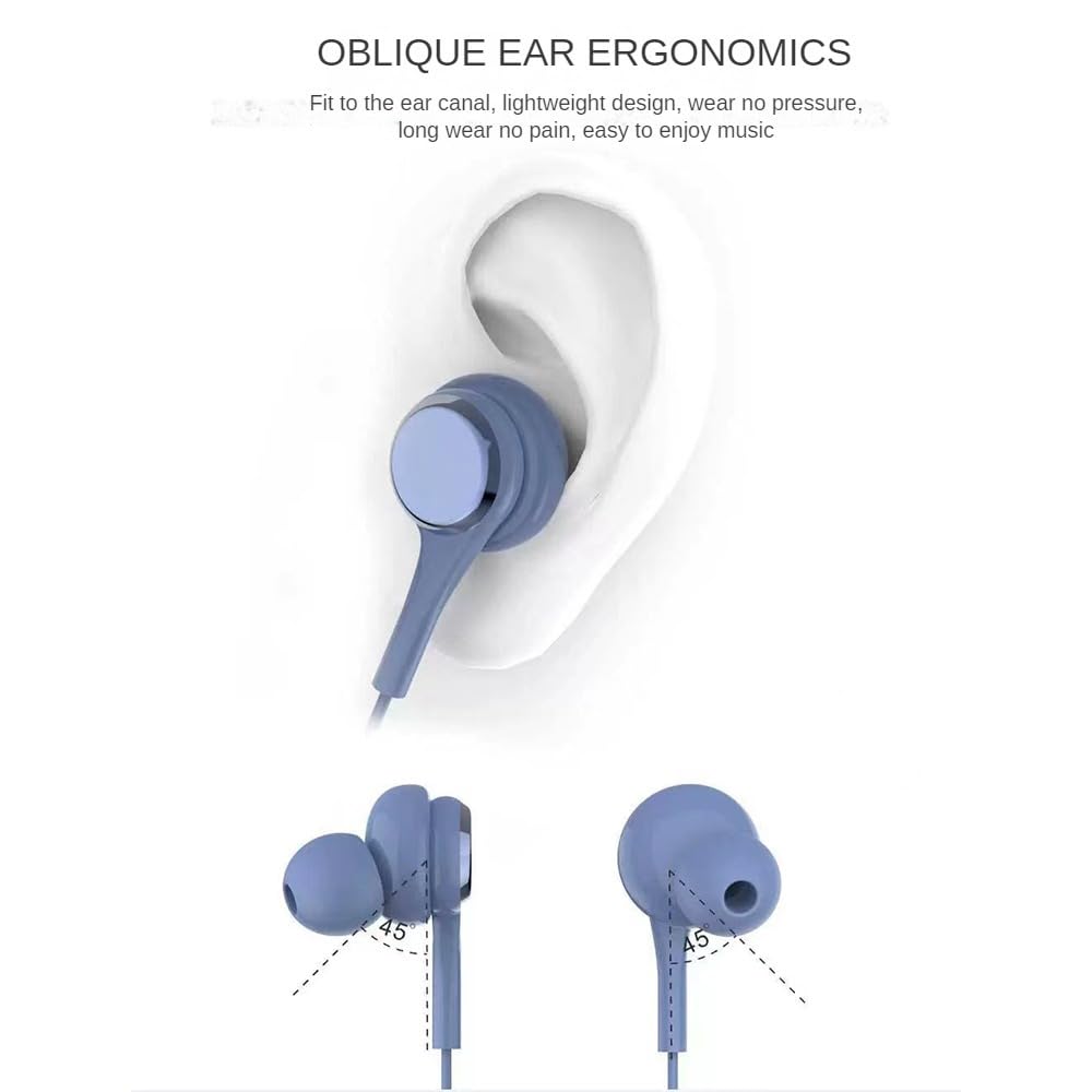 Foto 4 pulgar | Auriculares Intraurales Con Cable Y Micrófono, 5 Paquetes (azules) - Venta Internacional.