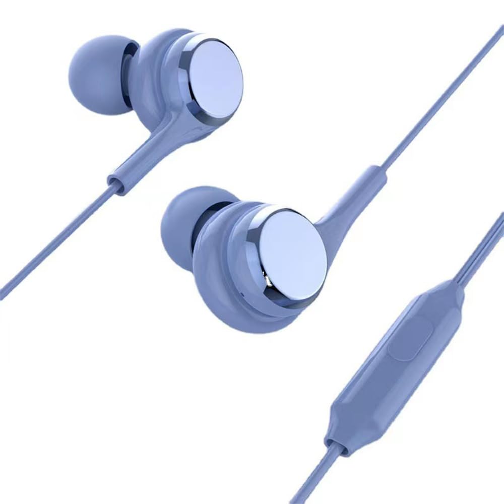 Foto 5 pulgar | Auriculares Intraurales Con Cable Y Micrófono, 5 Paquetes (azules) - Venta Internacional.