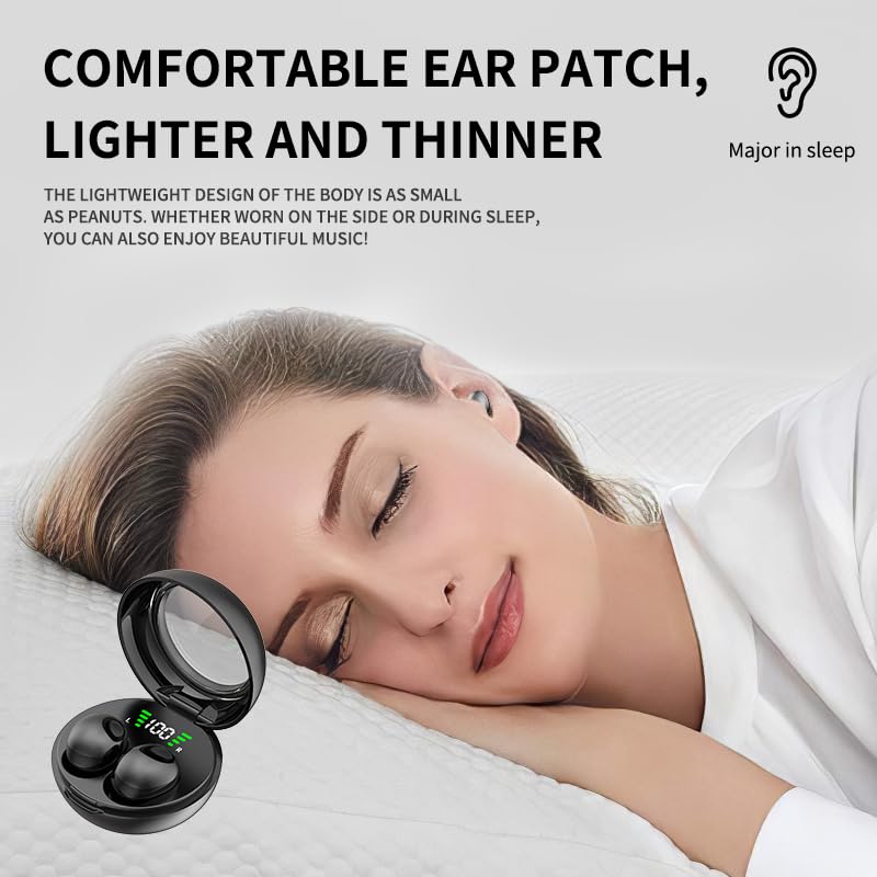 Foto 6 | Auriculares Para Dormir Genéricos Invisibles Bluetooth 5.3 Negros - Venta Internacional.