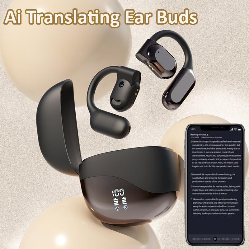 Foto 6 pulgar | Auriculares Inalámbricos Para Traducción, Bluetooth, 144 Idiomas, Color Negro - Venta Internacional.