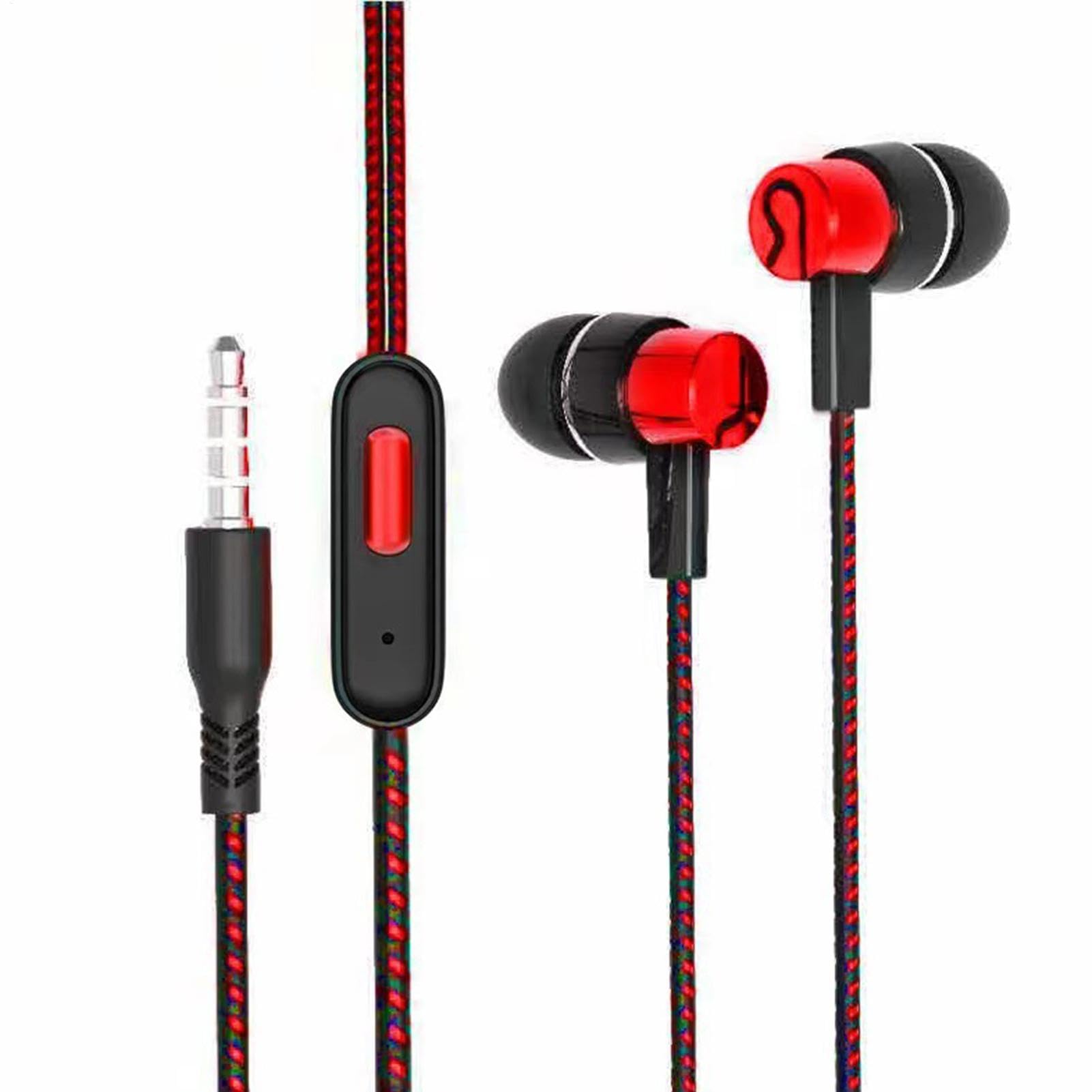 Foto 2 pulgar | Auriculares Intraurales Con Cable Y Micrófono Rojos, Genéricos - Venta Internacional.