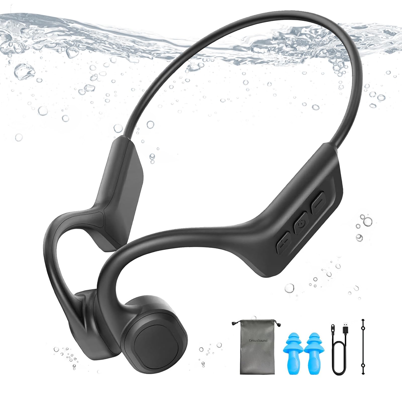 Foto 2 pulgar | Auriculares De Conducción Ósea Para Natación Ip68, Impermeables, 32 Gb, Mp3 - Venta Internacional.