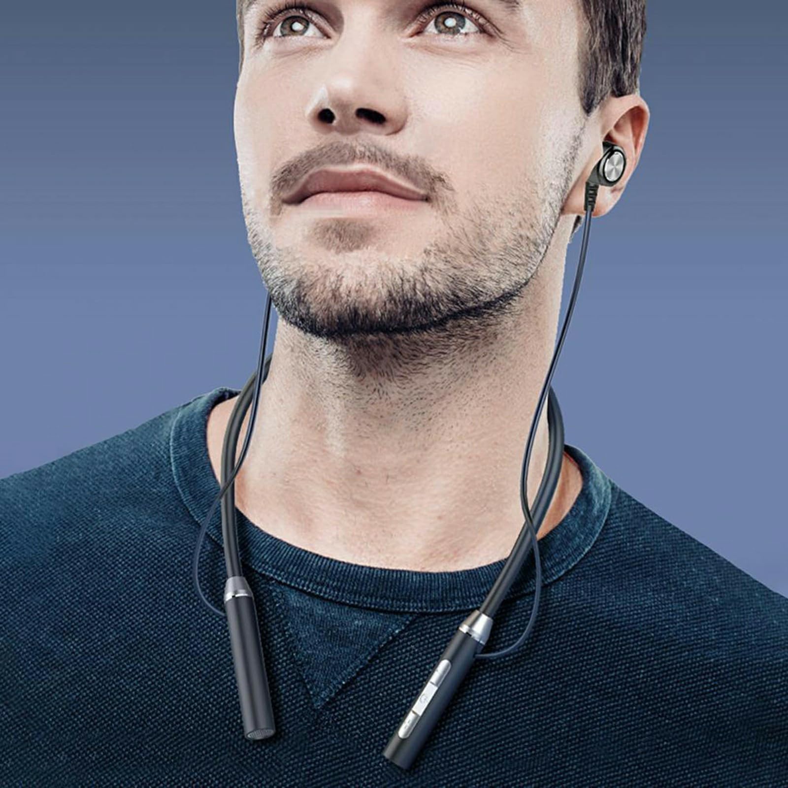 Foto 7 | Auriculares Bluetooth Con Banda Para El Cuello, Cuello Halter, Inalámbricos, Azul - Venta Internacional.