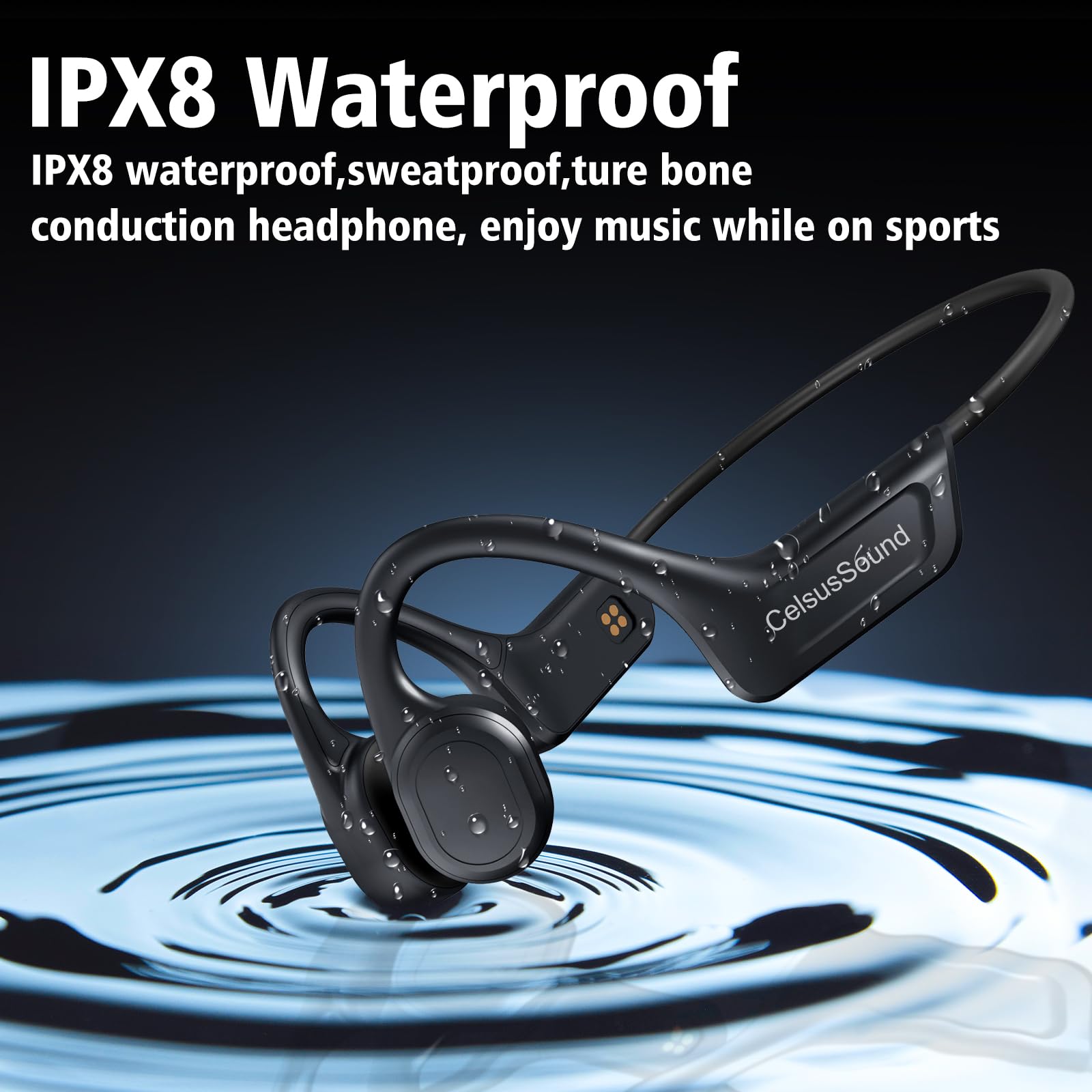 Foto 4 pulgar | Auriculares De Conducción Ósea Genéricos Para Natación Ipx8 A Prueba De Agua - Venta Internacional.