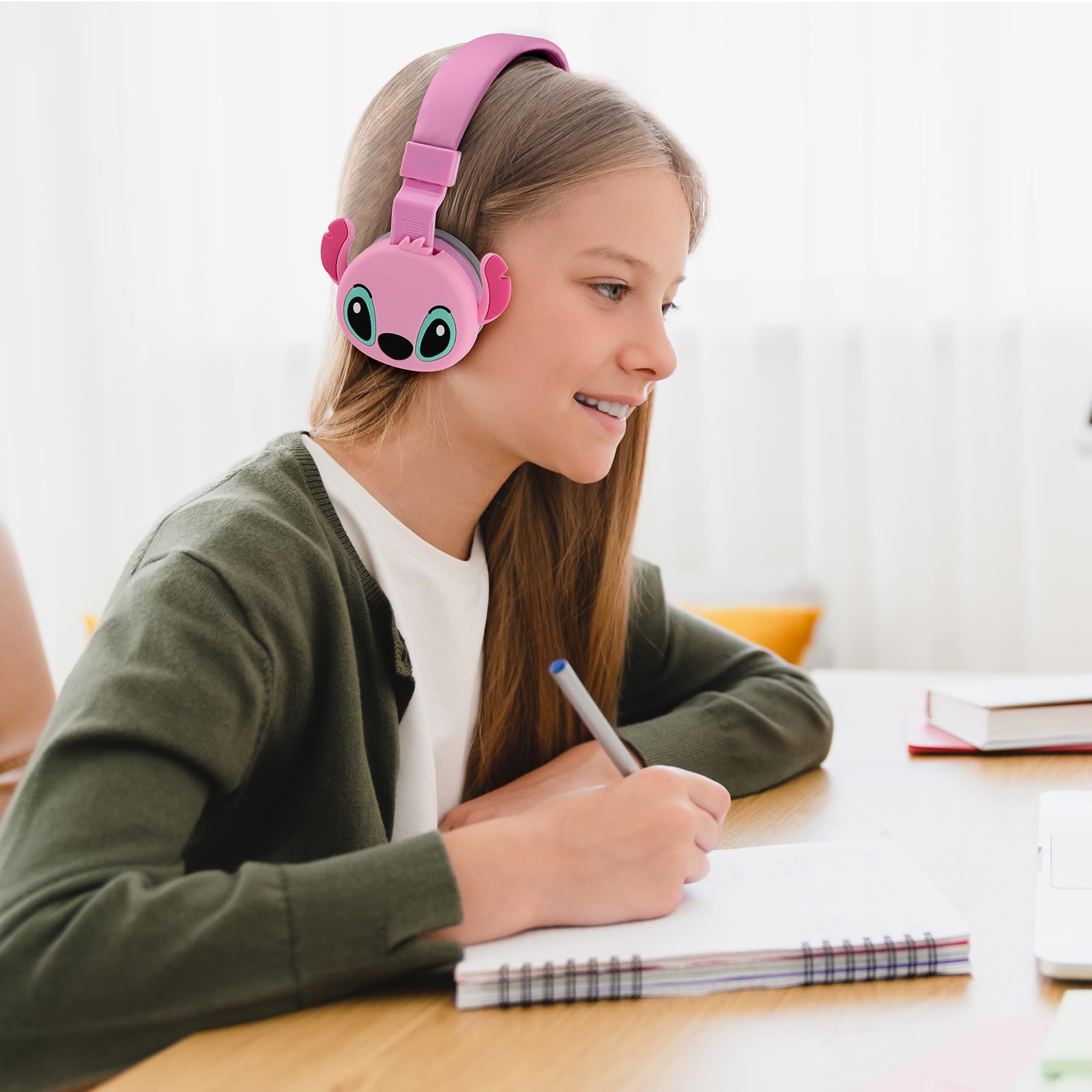 Foto 2 | Auriculares Bluetooth Genéricos Para Niños Plegables De Color Rosa Con Micrófono - Venta Internacional.