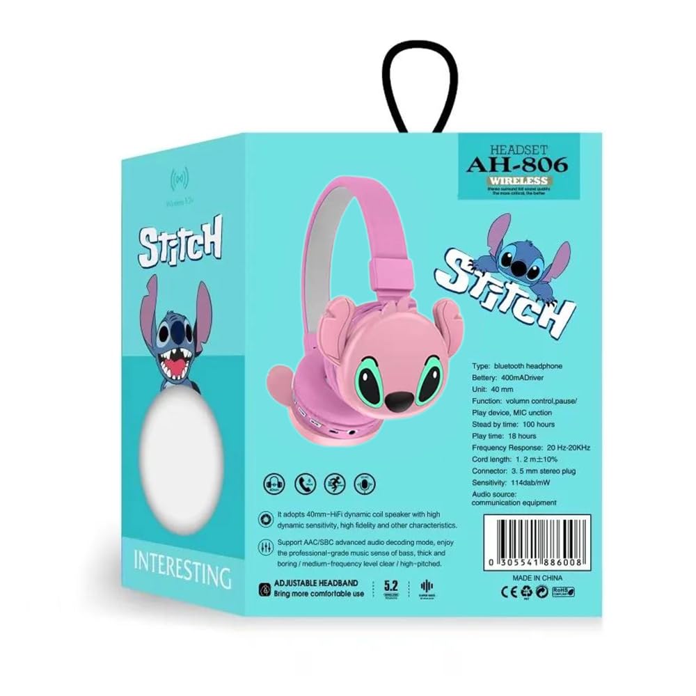 Foto 6 pulgar | Auriculares Bluetooth Genéricos Para Niños Plegables De Color Rosa Con Micrófono - Venta Internacional.