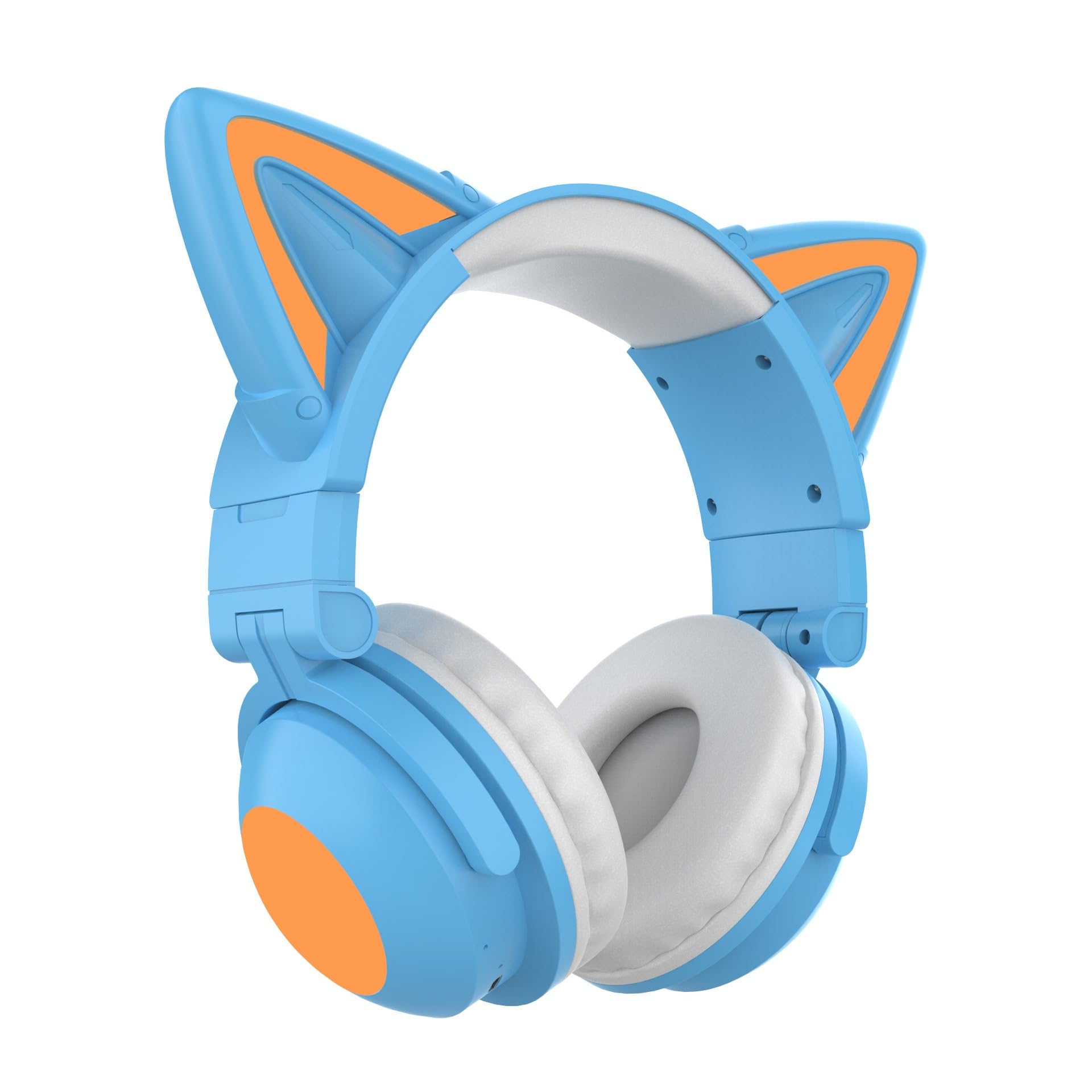 Foto 2 pulgar | Auriculares Bluetooth Con Bonitas Orejas De Gato Con Dibujos Animados Rgb, Color Azul Claro - Venta Internacional.