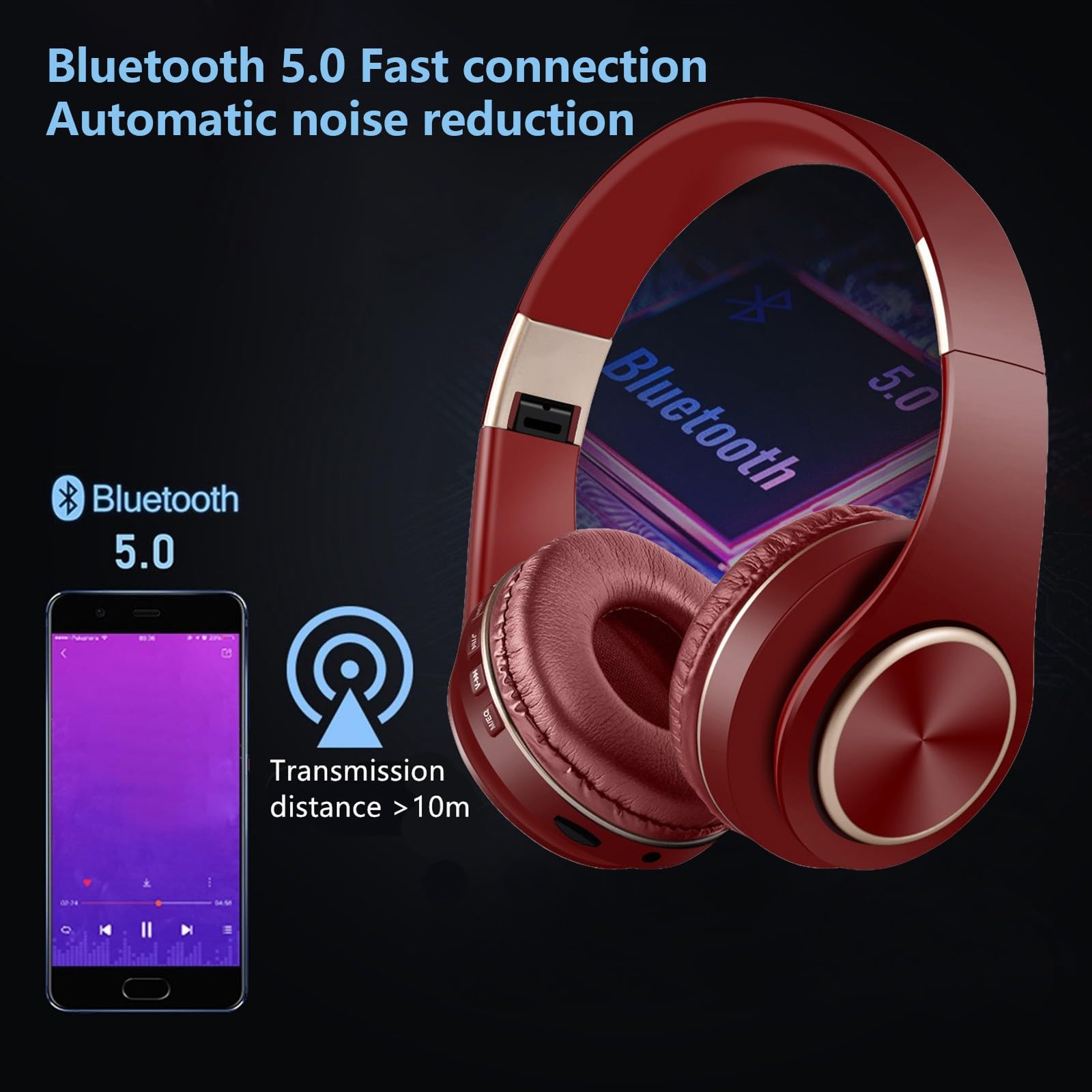 Foto 3 pulgar | Auriculares Inalámbricos Genéricos Bluetooth 5.0 Con Cancelación De Ruido Negros - Venta Internacional.