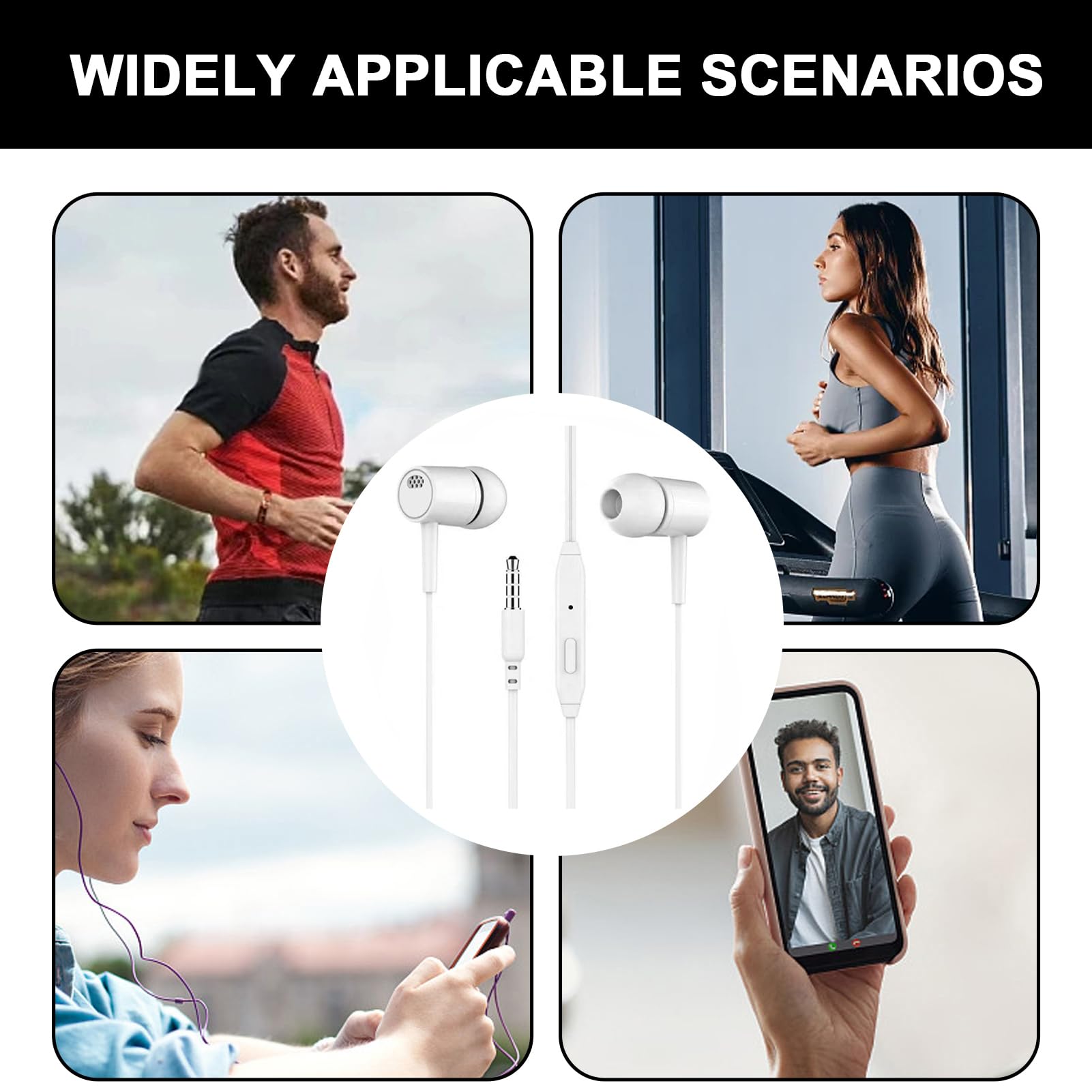 Foto 4 pulgar | Auriculares Con Cable Con Aislamiento De Ruido Con Micrófono, Conector De 3,5 Mm - Venta Internacional.