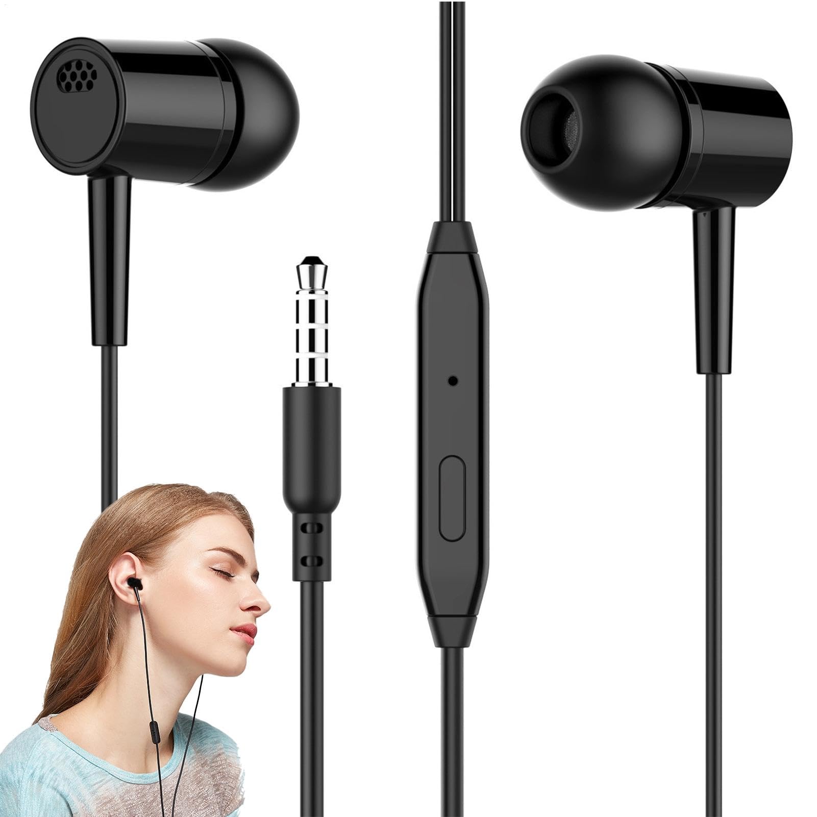 Auriculares Con Cable Y Micrófono Auriculares Ligeros - Venta Internacional.