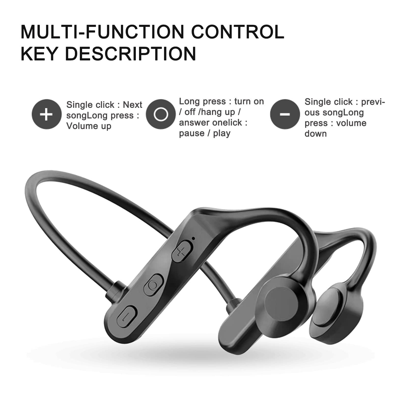 Foto 3 pulgar | Auriculares Bluetooth Auriculares Deportivos De Oído Abierto Ipx5 Con Reducción De Ruido - Venta Internacional.