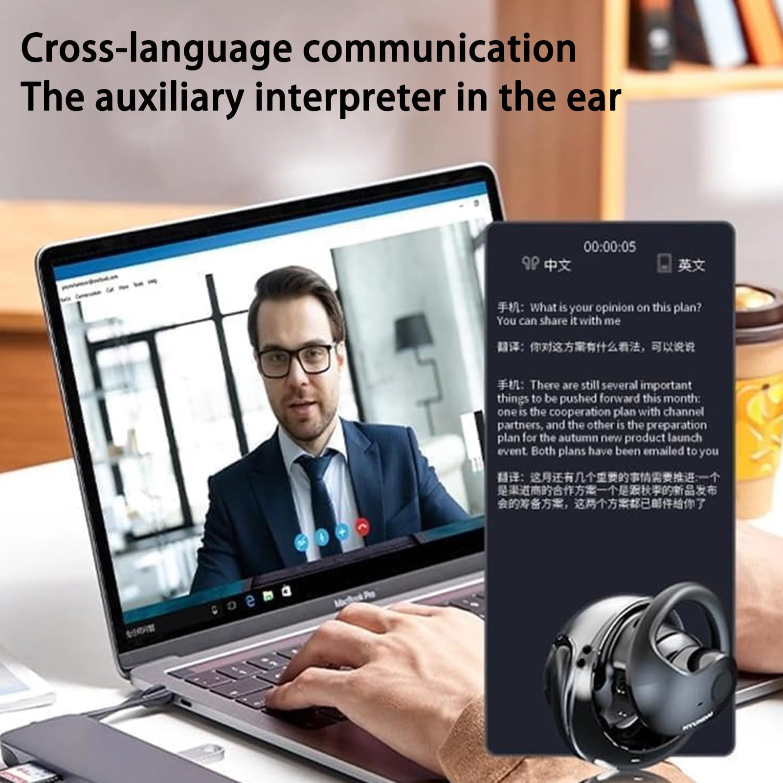 Foto 6 pulgar | Auriculares De Traducción Sentdream Translator Hy-t26 Pro Morados - Venta Internacional.