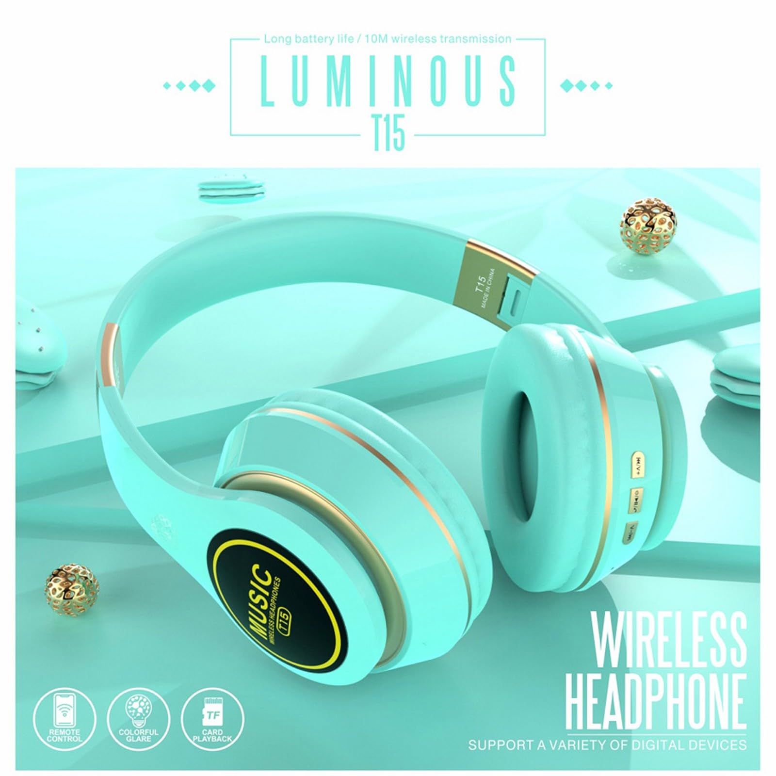 Foto 5 pulgar | Auriculares Bluetooth Con Cancelación De Ruido Led Para Colocar Sobre La Oreja, Negros - Venta Internacional.