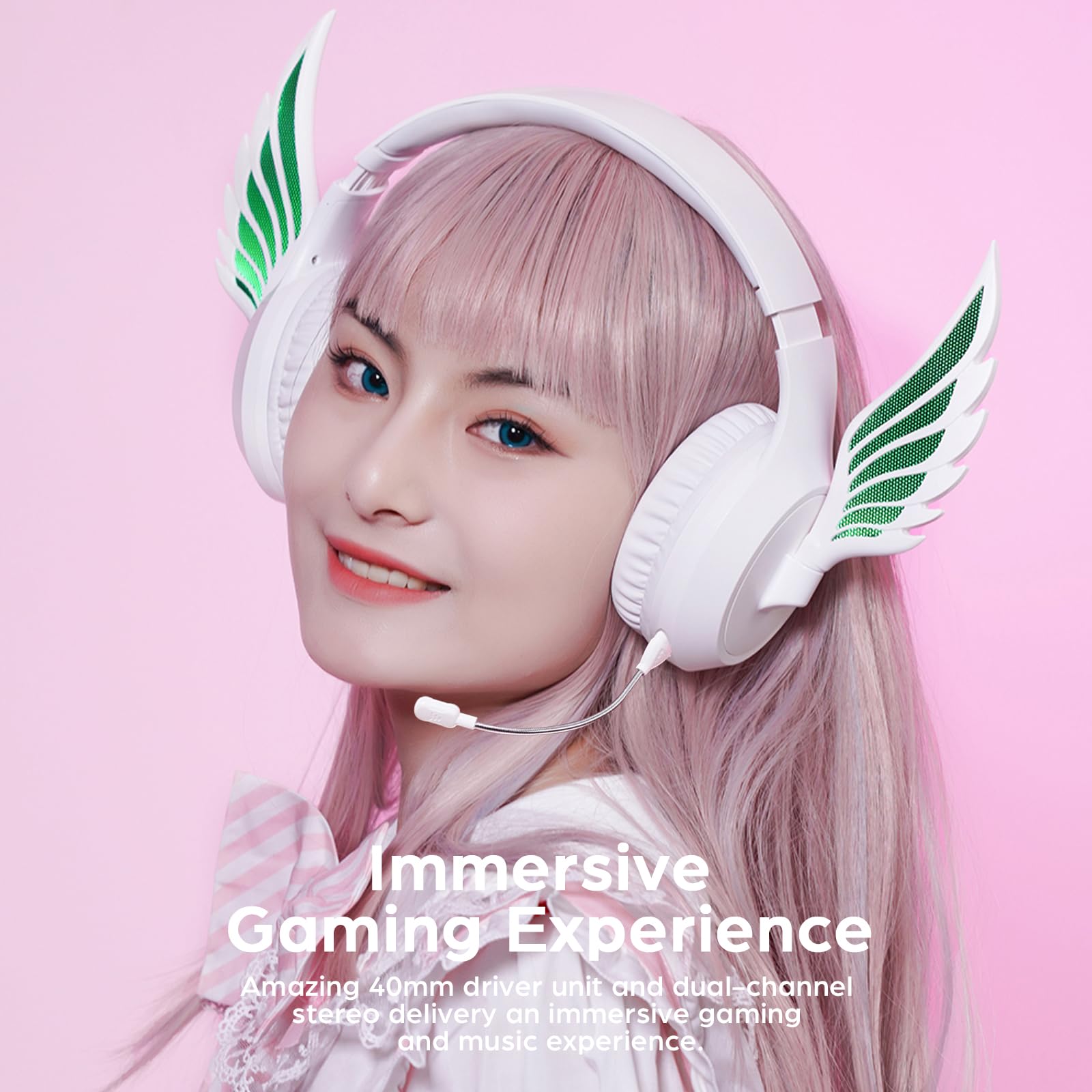 Foto 3 pulgar | Auriculares Inalámbricos Elf Ears Bluetooth 5.3 Kids Rosa - Venta Internacional.