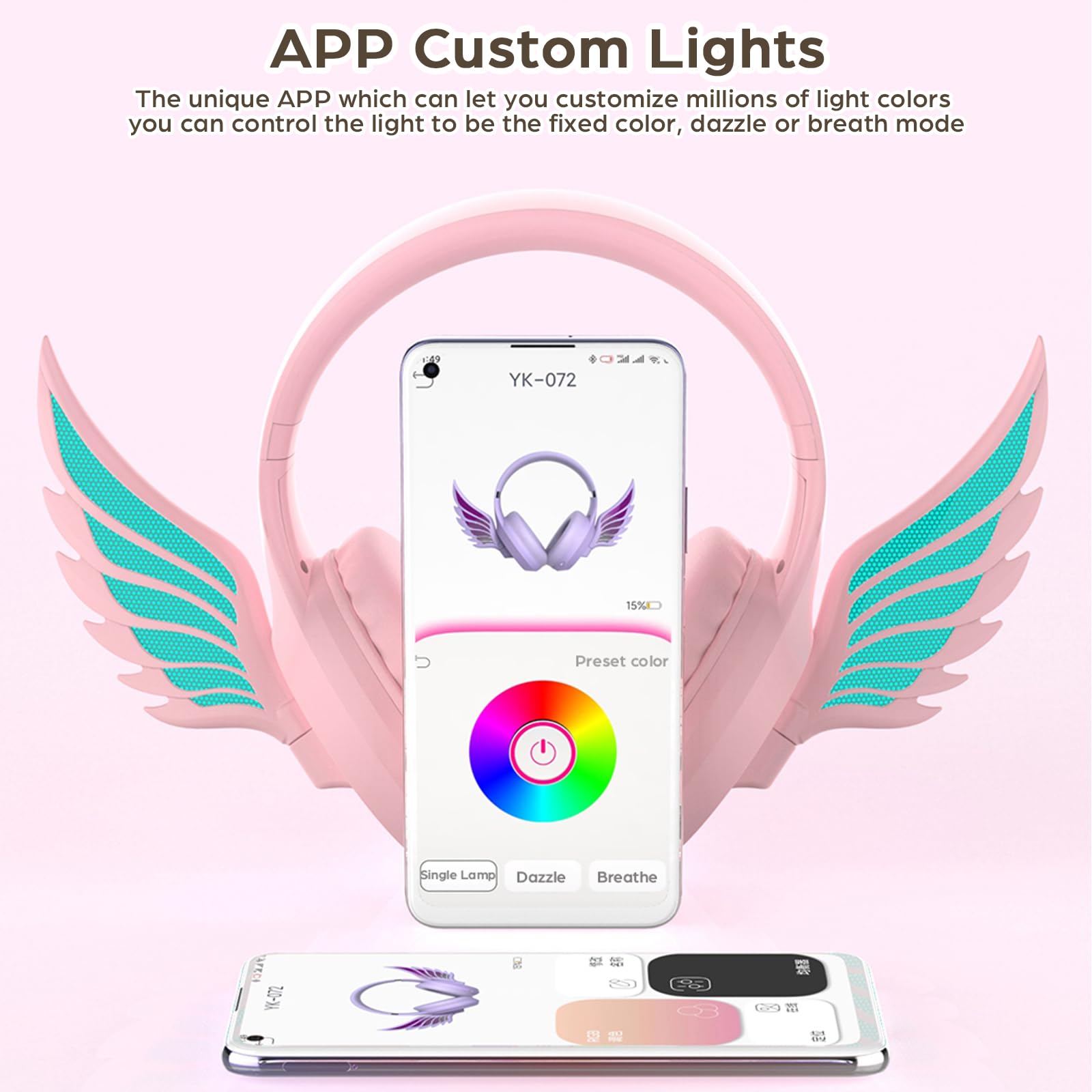 Foto 4 pulgar | Auriculares Inalámbricos Elf Ears Bluetooth 5.3 Kids Rosa - Venta Internacional.