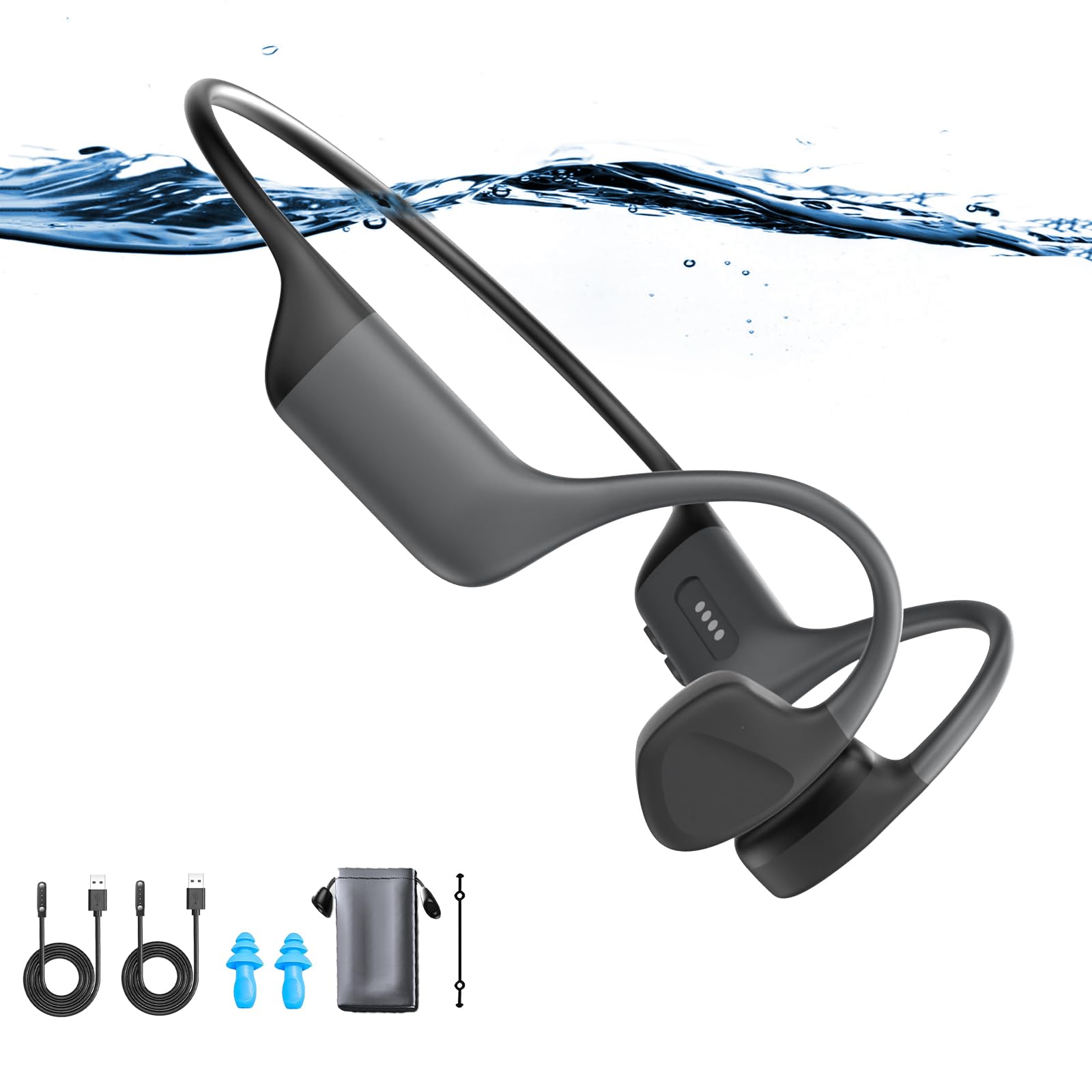 Foto 2 pulgar | Auriculares De Conducción Ósea Para Natación Ipx8, Impermeables, Bluetooth 5.4 - Venta Internacional.