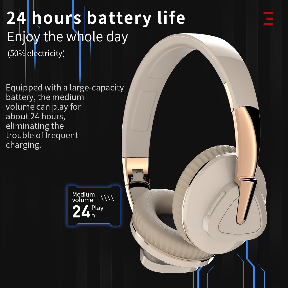 Foto 3 pulgar | Auriculares Inalámbricos Genéricos Para Colocar Sobre Las Orejas Bluetooth V5.0 Khaki - Venta Internacional.