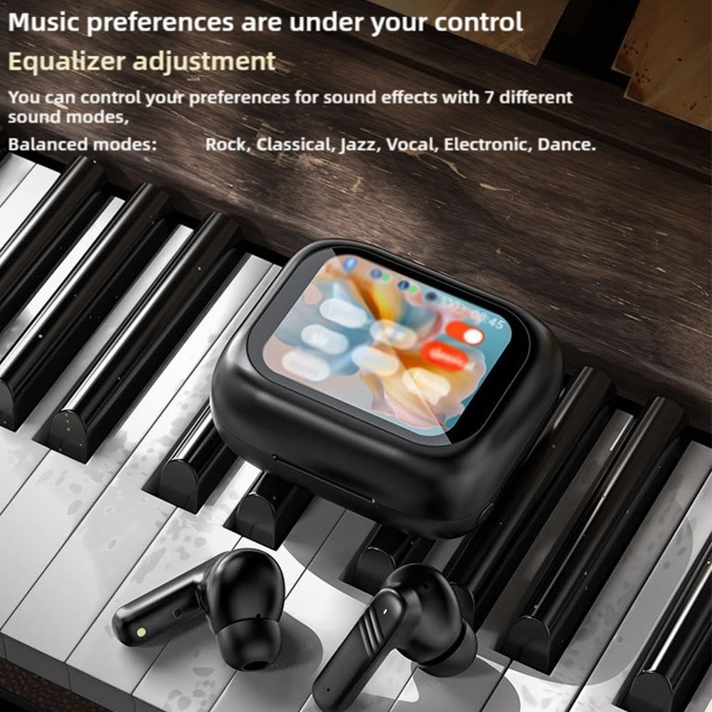 Foto 8 pulgar | Auriculares Bluetooth Smart Touch Screen 5.4 Impermeables Negros - Venta Internacional.