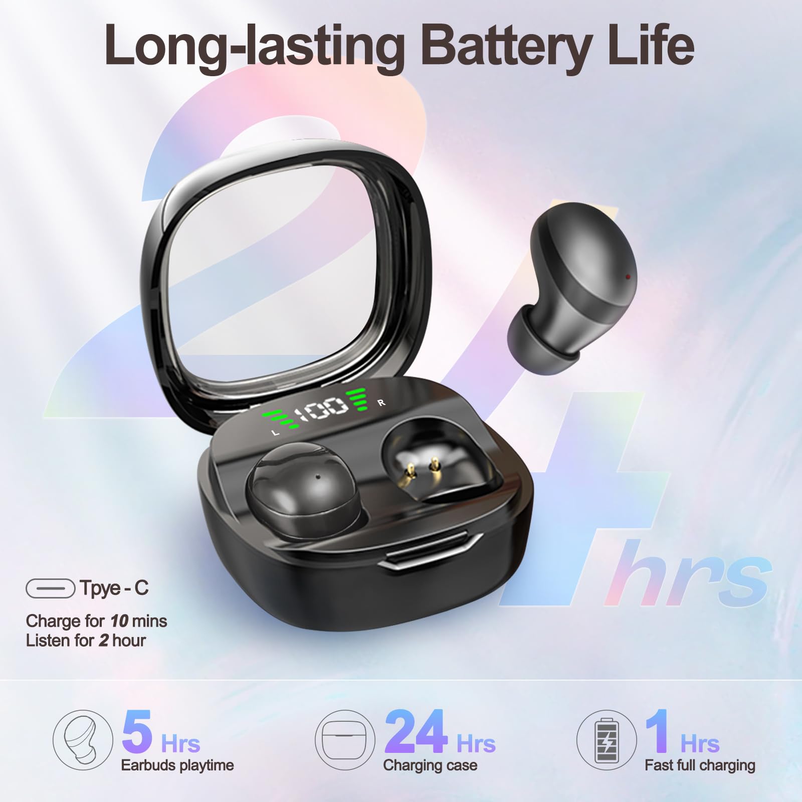 Foto 5 pulgar | Auriculares Para Dormir Genéricos Invisibles Ultrafinos Bluetooth 5.3 Negros - Venta Internacional.
