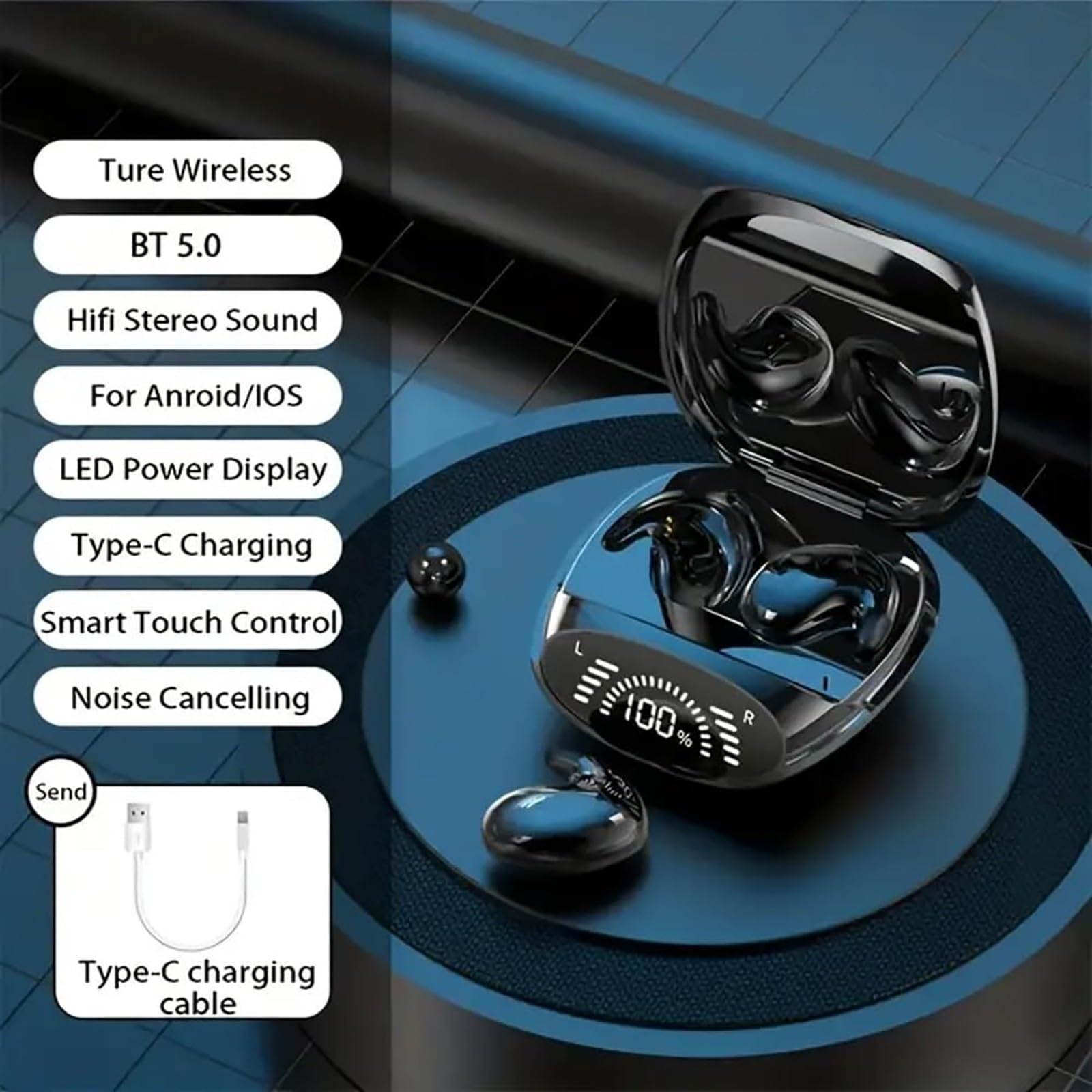Foto 6 pulgar | Auriculares Inalámbricos Genéricos Bluetooth 5.3 Con Estuche De Carga Led - Venta Internacional.