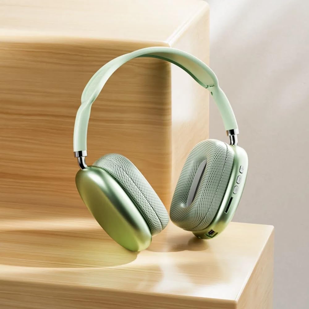 Foto 4 pulgar | Auriculares Bluetooth Max P9 Pro, Estéreo Hifi Mejorado, Color Verde - Venta Internacional.