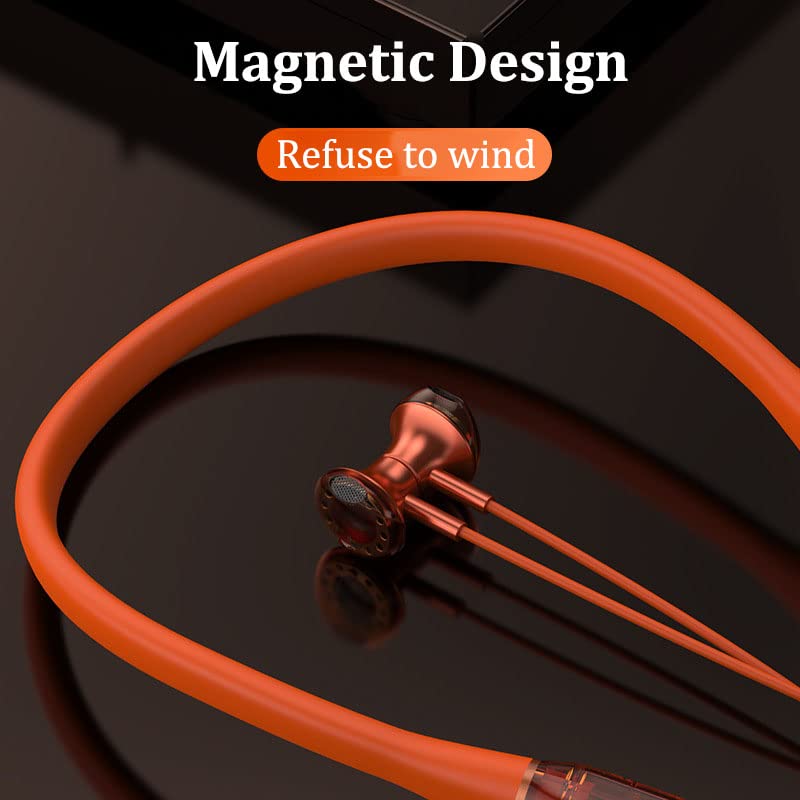 Foto 3 pulgar | Auriculares Bluetooth Con Banda Para El Cuello, Pantalla Led Genérica, Naranja - Venta Internacional.