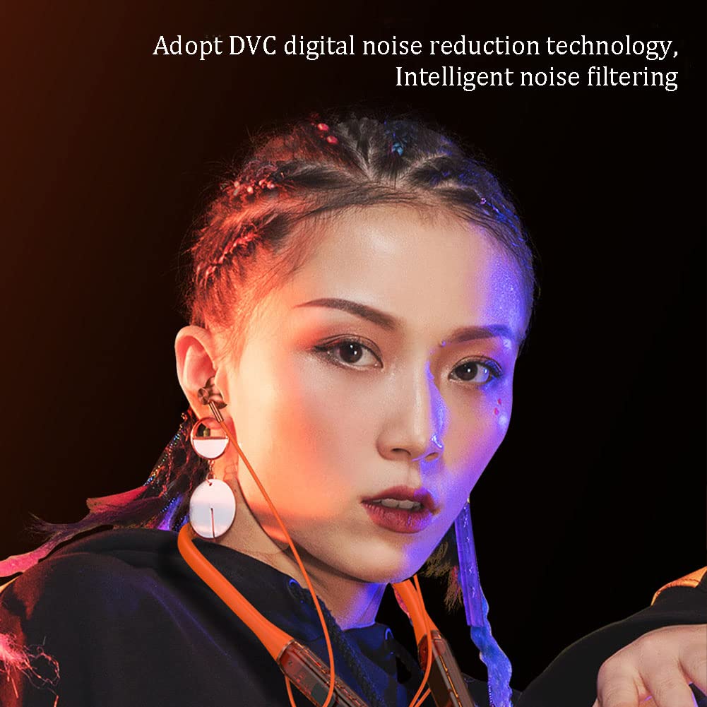 Foto 7 pulgar | Auriculares Bluetooth Con Banda Para El Cuello, Pantalla Led Genérica, Naranja - Venta Internacional.