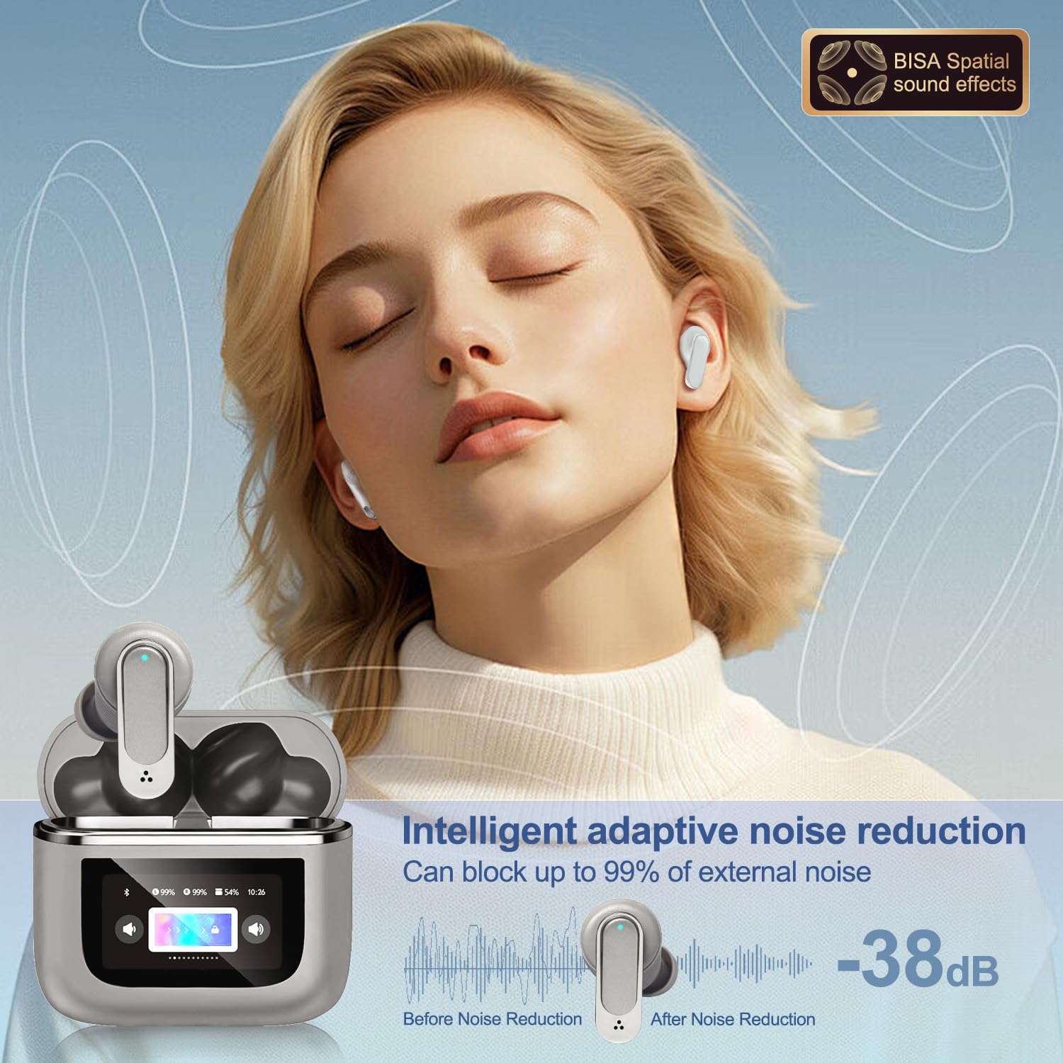 Foto 7 pulgar | Auriculares Inalámbricos Y12 Bluetooth 5.4 Con Anc 40h Playtime Ipx7 - Venta Internacional.