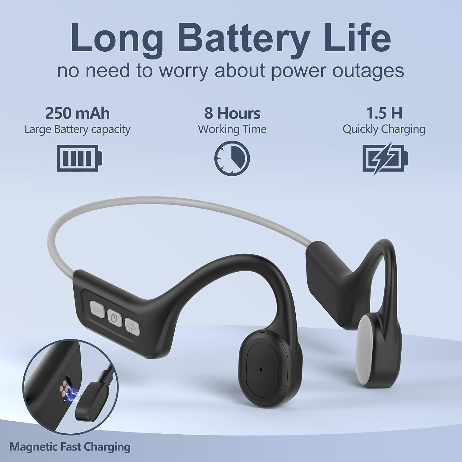 Foto 6 pulgar | Auriculares De Conducción Ósea Mejorados Ipx7 A Prueba De Agua Bluetooth 5.3 - Venta Internacional.