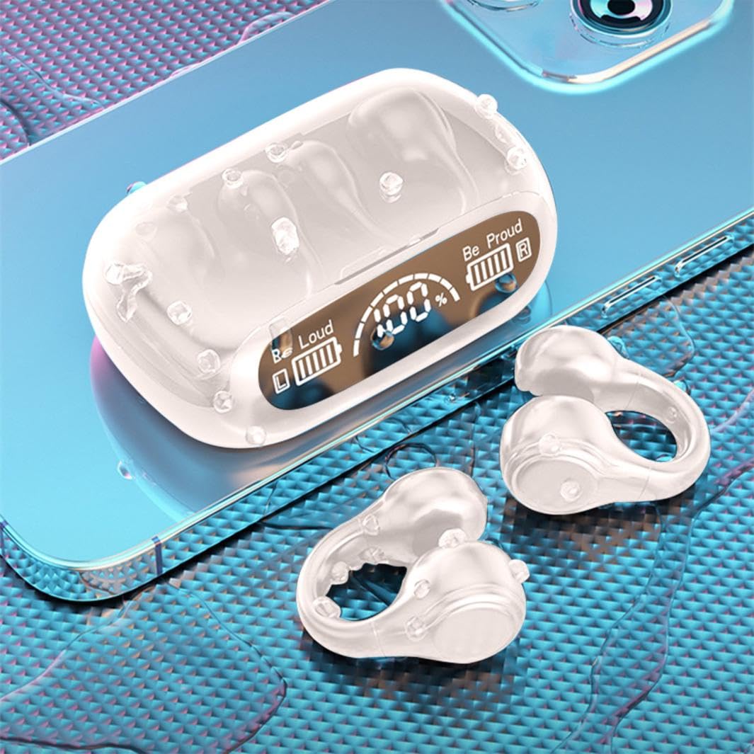 Foto 6 pulgar | Auriculares Deportivos Bluetooth 5.3 Open Ear Con Micrófono, Color Beige - Venta Internacional.