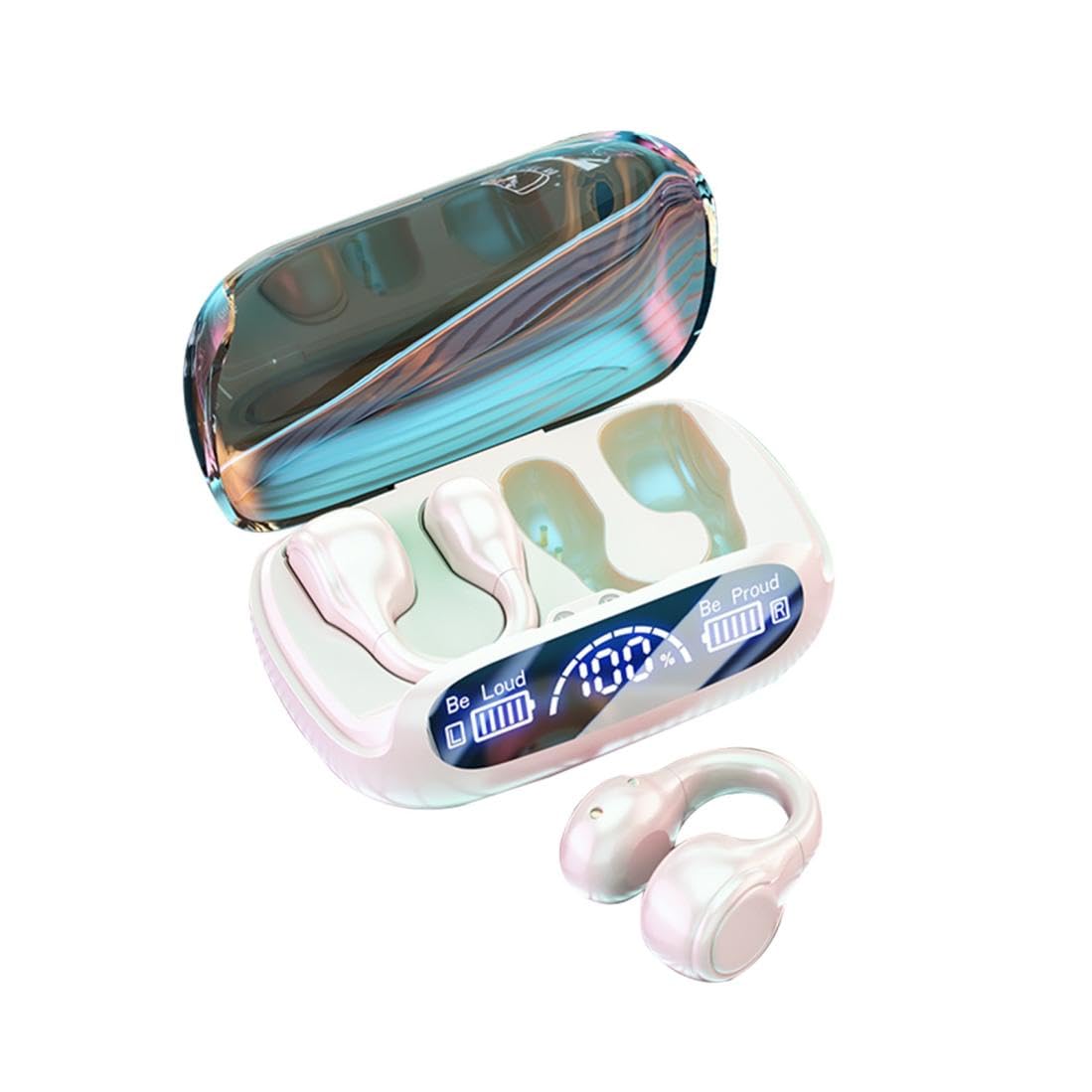 Foto 7 pulgar | Auriculares Deportivos Bluetooth 5.3 Open Ear Con Micrófono, Color Beige - Venta Internacional.