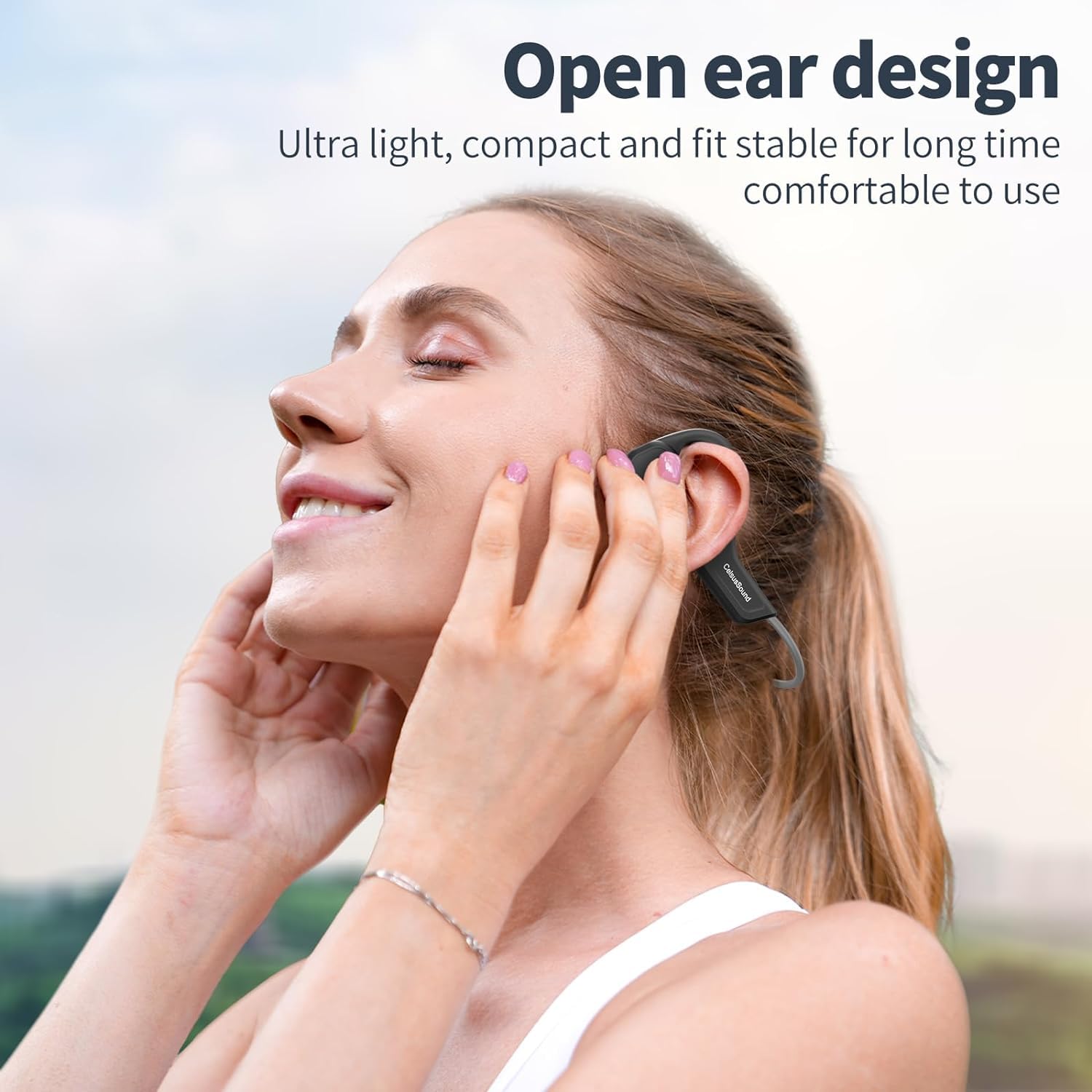 Foto 3 pulgar | Auriculares De Conducción Ósea Genéricos Bluetooth 5.3 Grises - Venta Internacional.