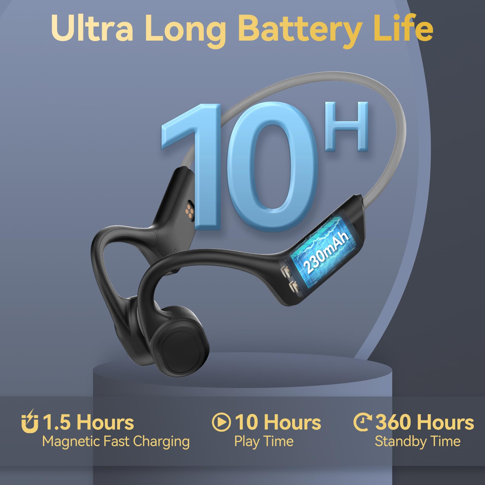 Foto 7 pulgar | Auriculares De Conducción Ósea Genéricos Bluetooth 5.3 Grises - Venta Internacional.