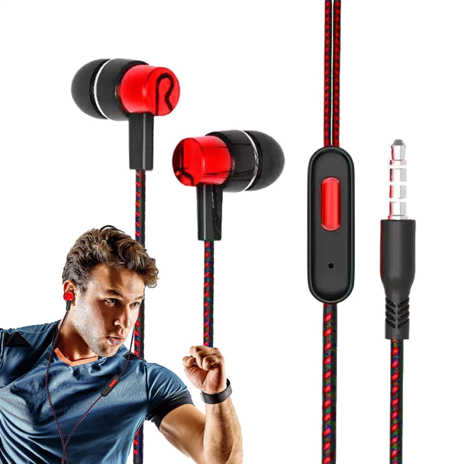 Foto 2 pulgar | Wired Earbuds Auriculares Intraurales Genéricos Con Cable A Prueba De Sudor - Venta Internacional.