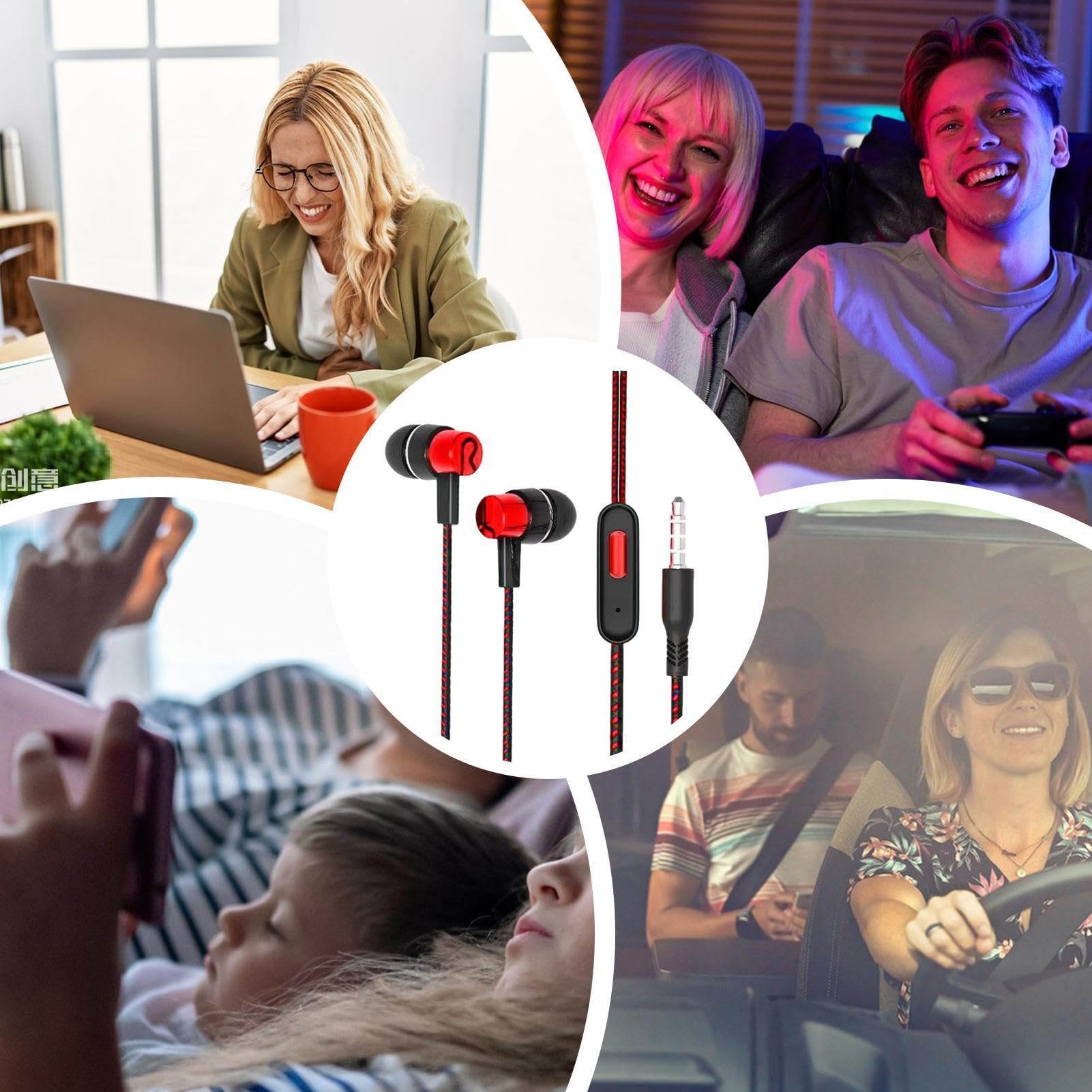 Foto 5 pulgar | Wired Earbuds Auriculares Intraurales Genéricos Con Cable A Prueba De Sudor - Venta Internacional.