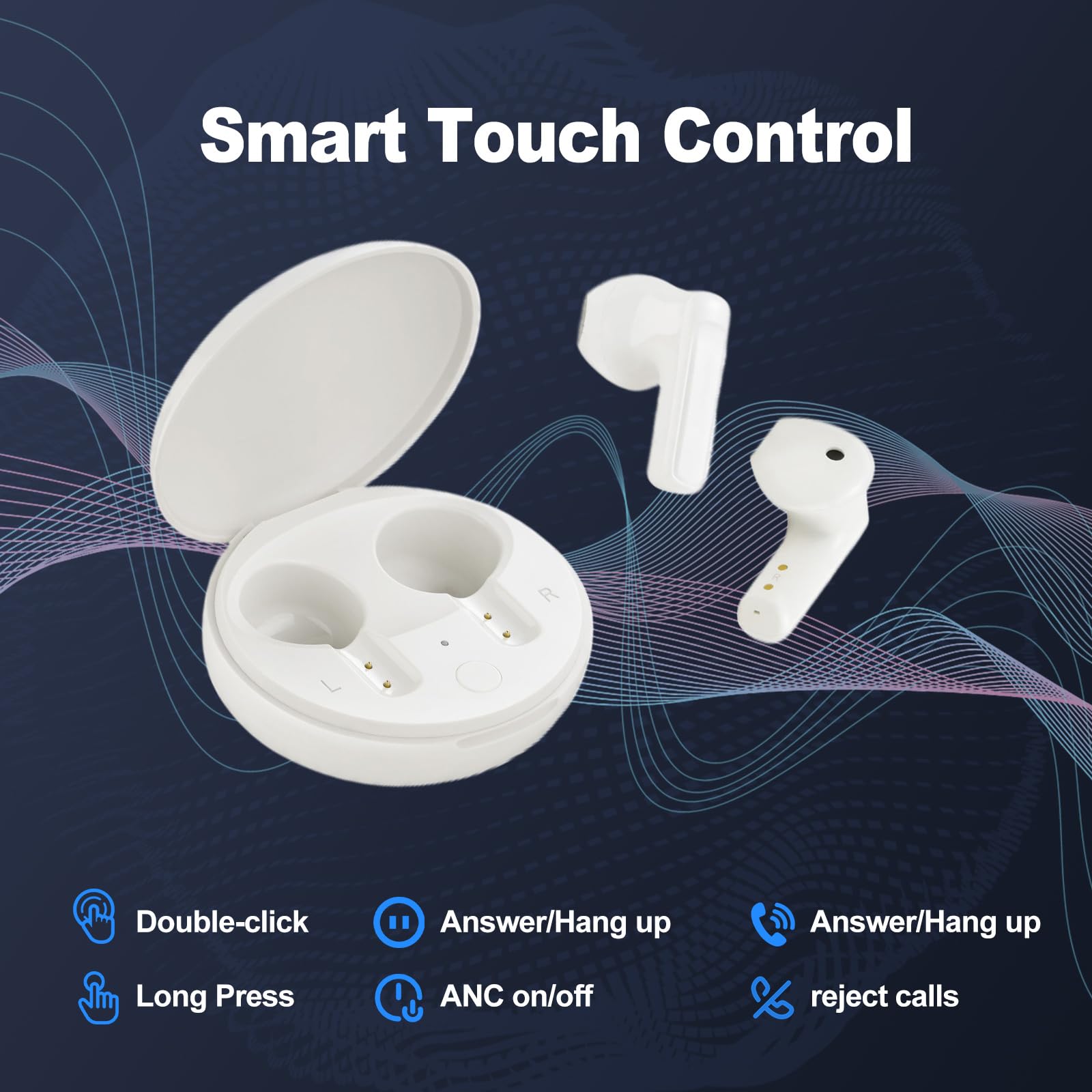 Foto 6 pulgar | Auriculares Inalámbricos Joyfront 2024 Bluetooth 5.3 Sport White - Venta Internacional.