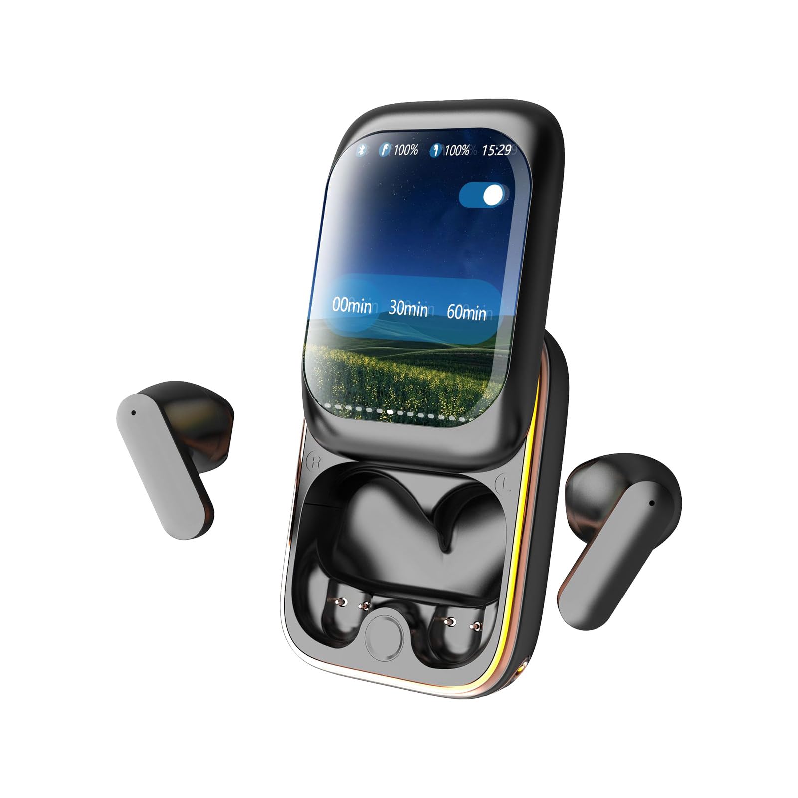 Foto 2 pulgar | Auriculares Inalámbricos Inteligentes Con Pantalla Táctil A Todo Color Negra - Venta Internacional.