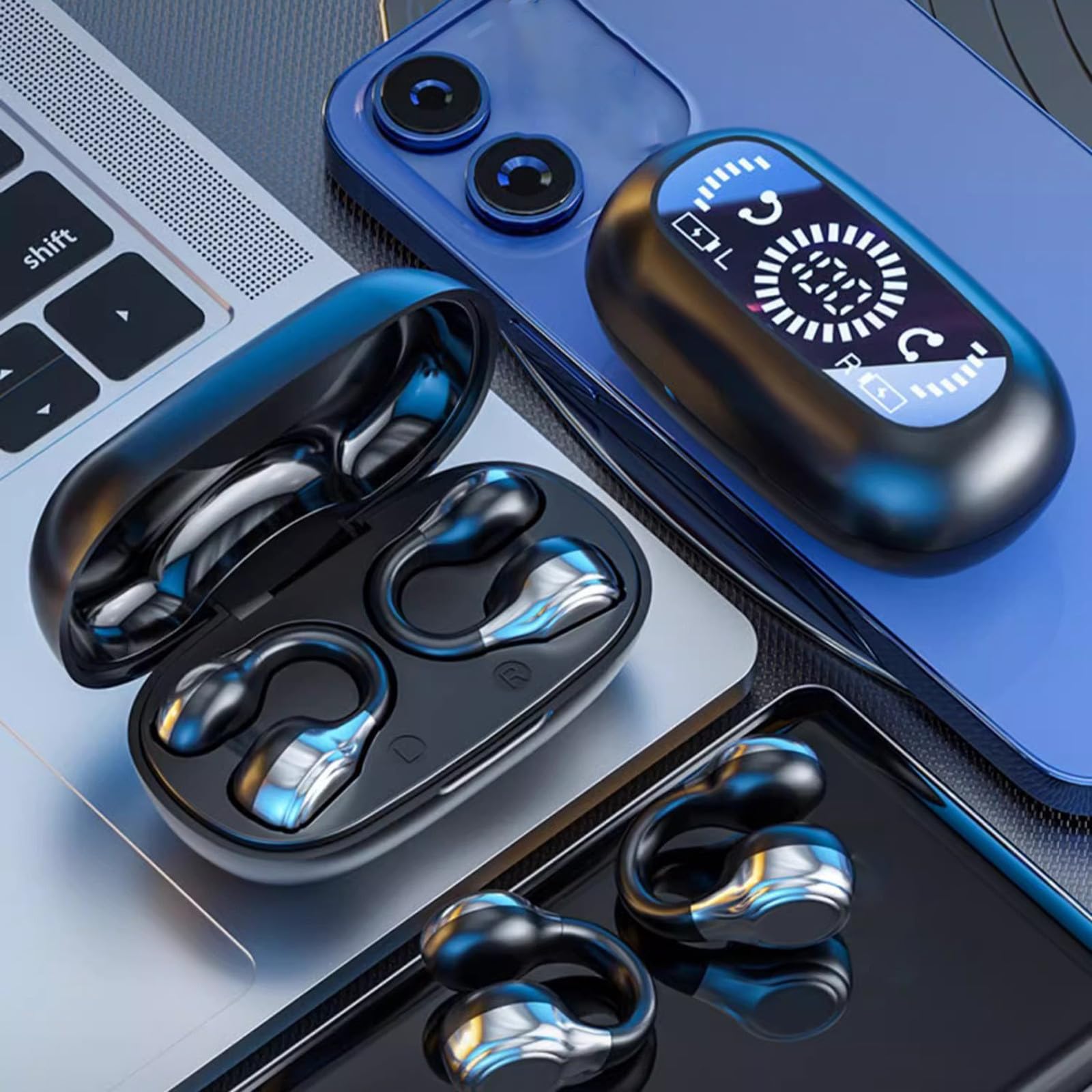 Foto 1 | Auriculares Inalámbricos Bluetooth 5.3 Auriculares Deportivos De Oído Abierto - Venta Internacional.