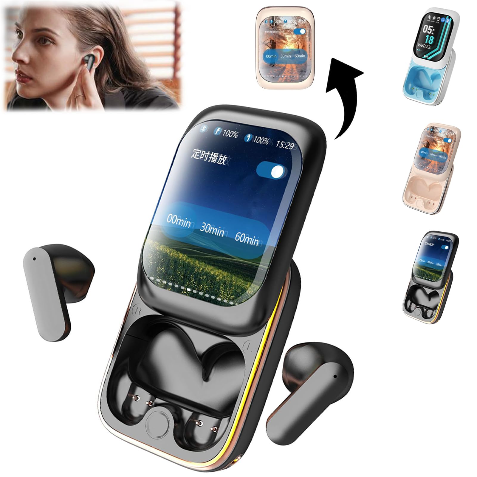 Foto 2 pulgar | Auriculares Inalámbricos Eloquacifi Magic Slide 2024 Con Pantalla Táctil - Venta Internacional.
