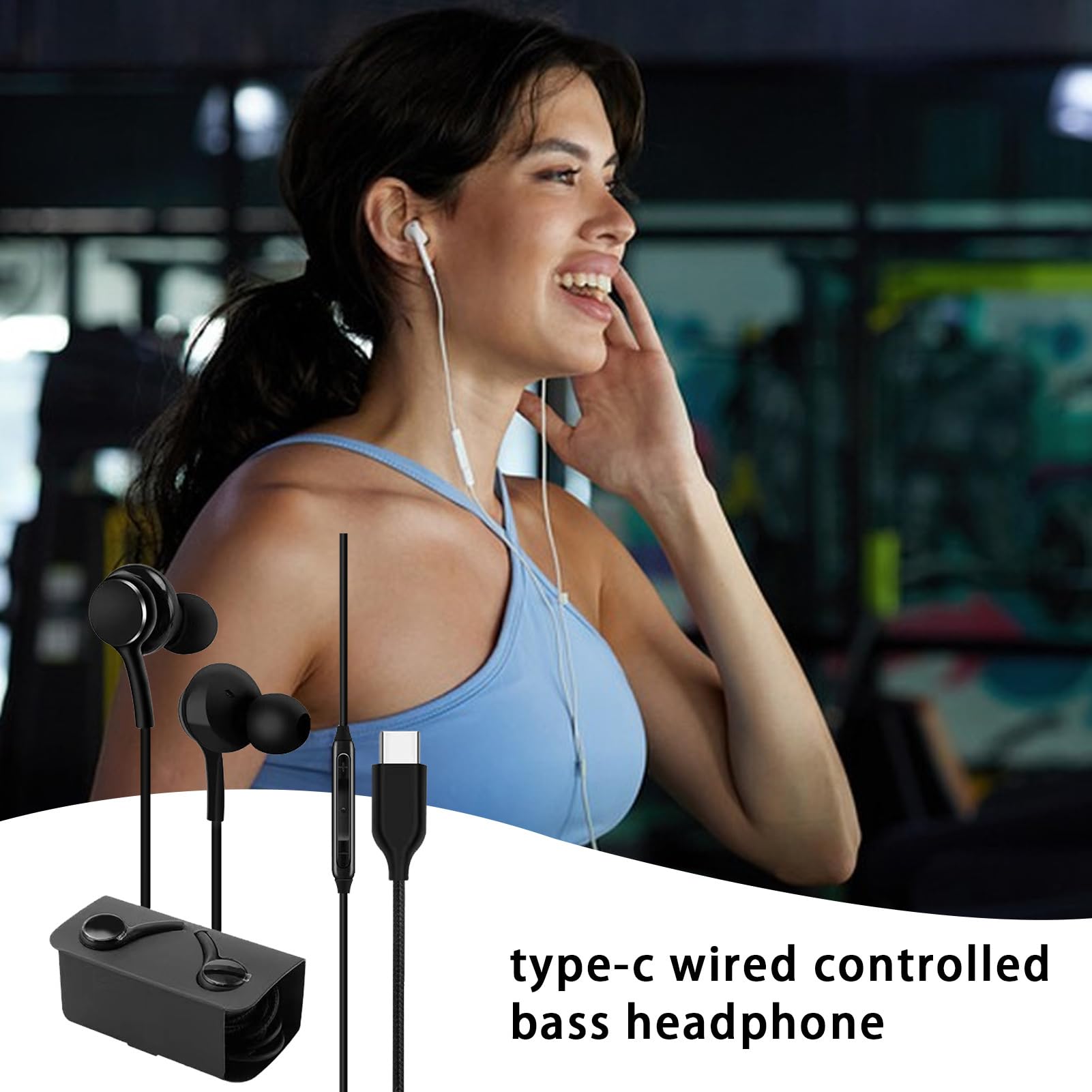 Foto 3 pulgar | Auriculares Tipo C Con Cable Y Micrófono A Prueba De Agua - Venta Internacional.