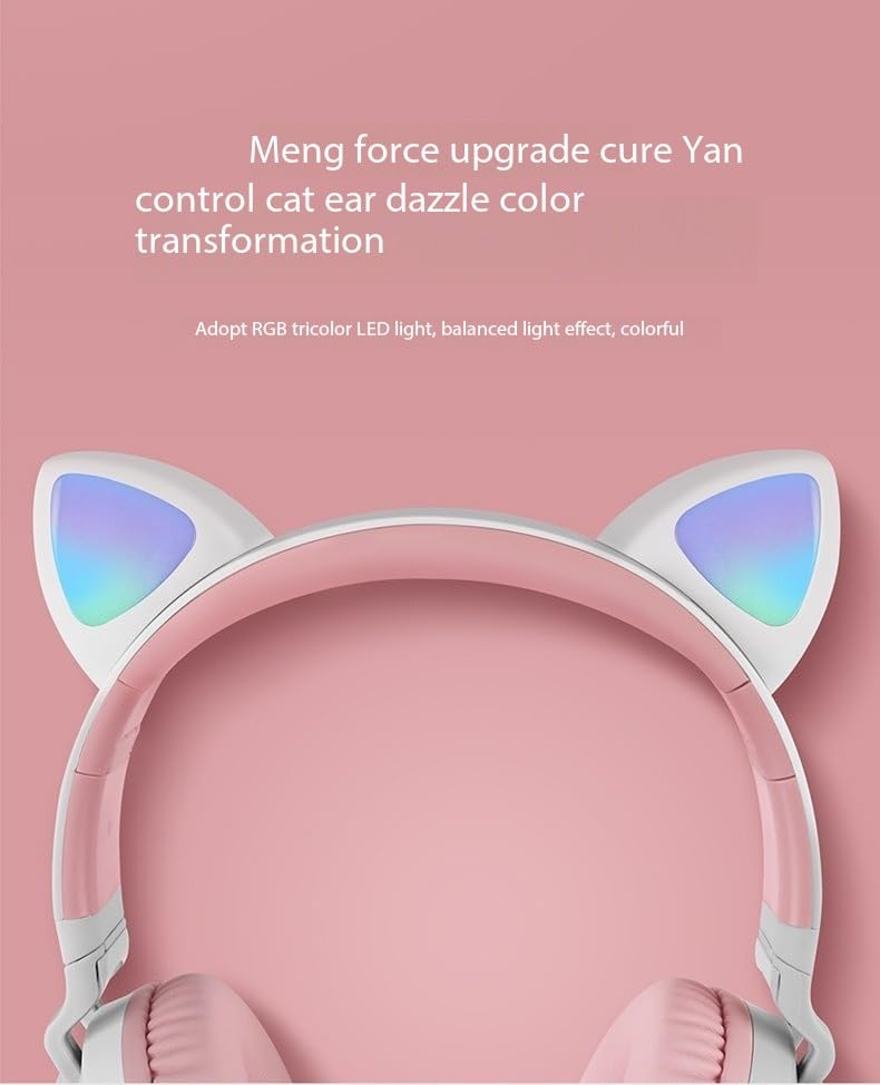 Foto 8 pulgar | Auriculares Bluetooth 5.0 Inalámbricos Plegables Con Forma De Oreja De Gato, Color Morado - Venta Internacional.