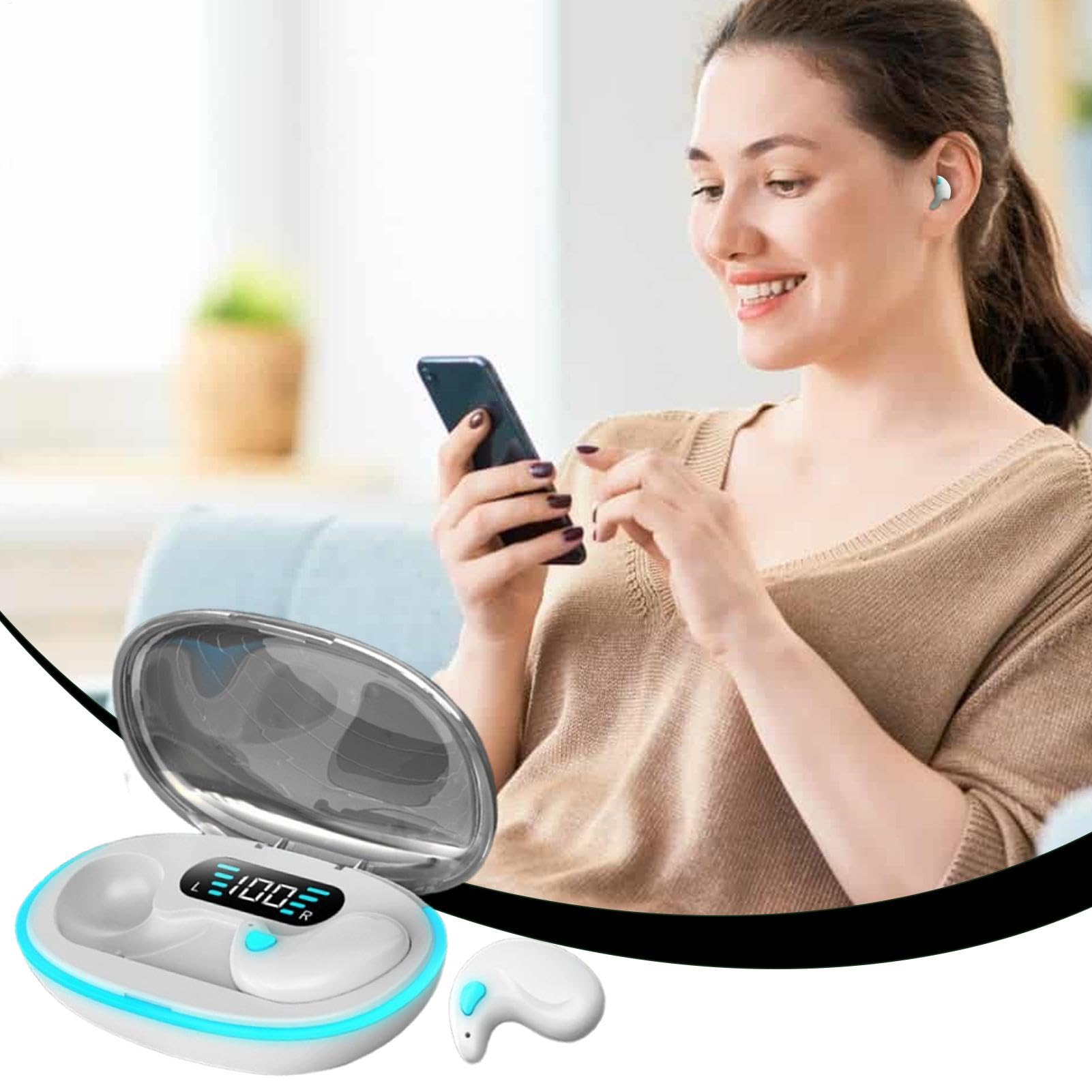 Foto 5 pulgar | Auriculares Inalámbricos De Conducción Ósea Para Dormir Con Micrófono - Venta Internacional.