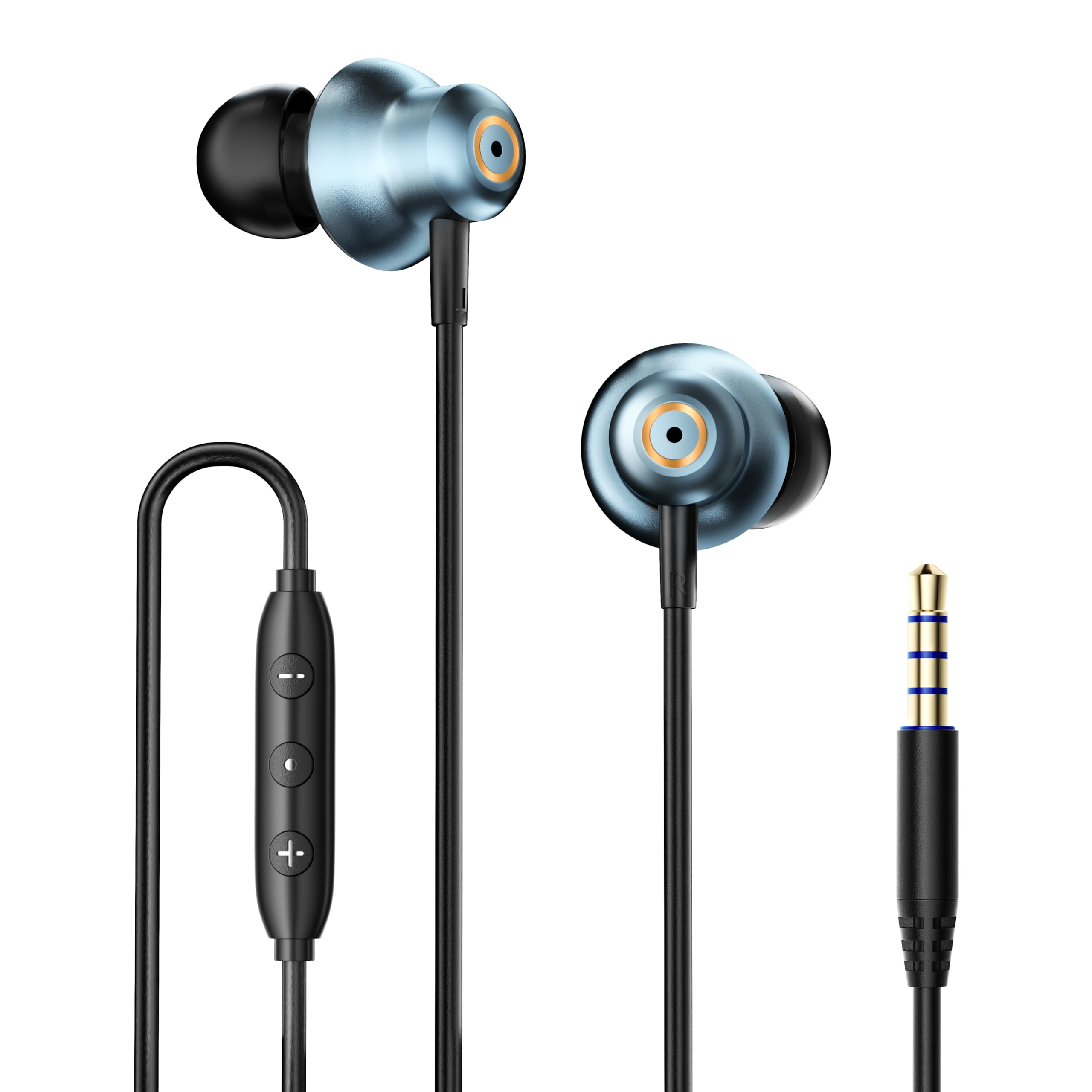 Foto 2 pulgar | Auriculares Intraurales Con Cable Y Micrófono Negros - Venta Internacional.