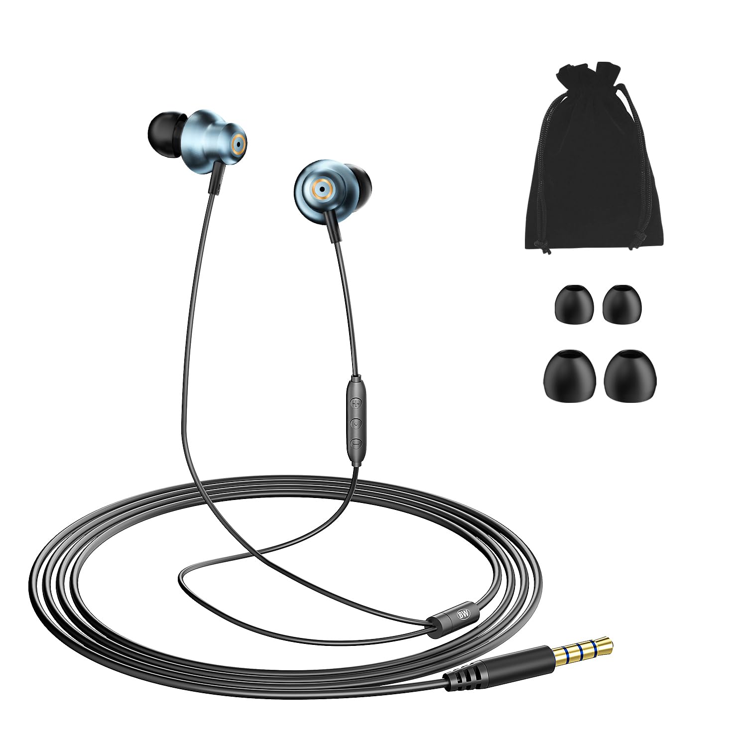 Foto 6 pulgar | Auriculares Intraurales Con Cable Y Micrófono Negros - Venta Internacional.