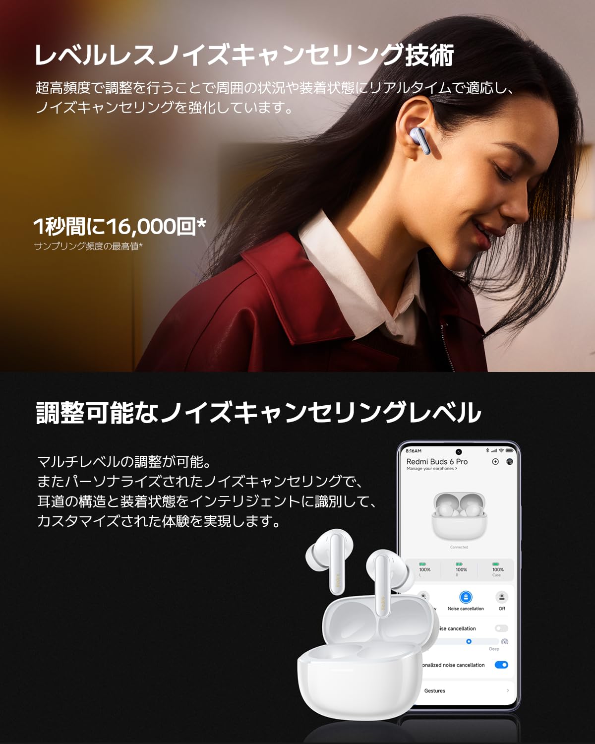 Foto 5 | Auriculares Xiaomi Redmi Buds 6 Pro Hi-res Anc Bluetooth Space Black - Venta Internacional.