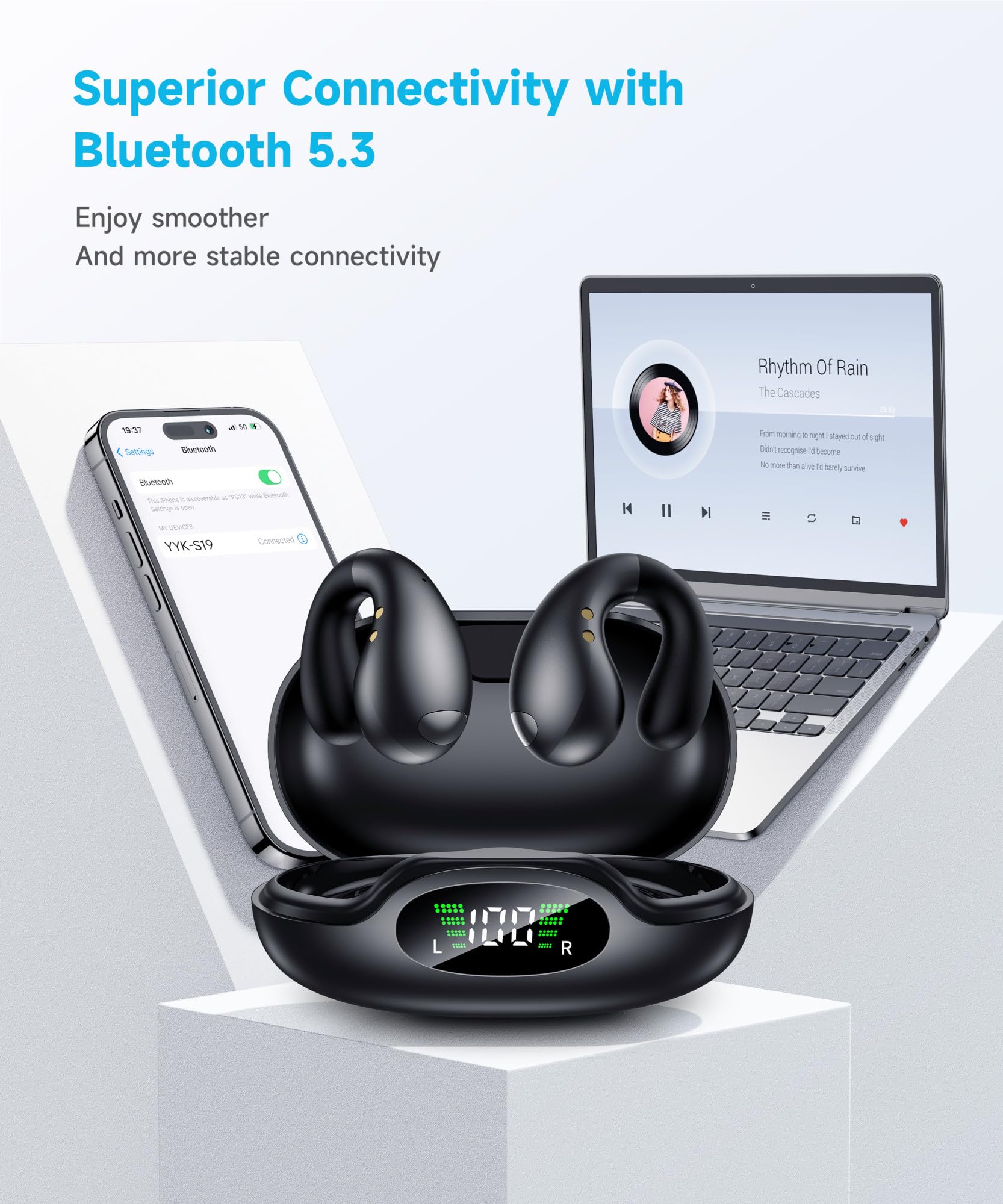 Foto 8 pulgar | Auriculares Inalámbricos Bluetooth De Oído Abierto Boytond Ultra Black - Venta Internacional.
