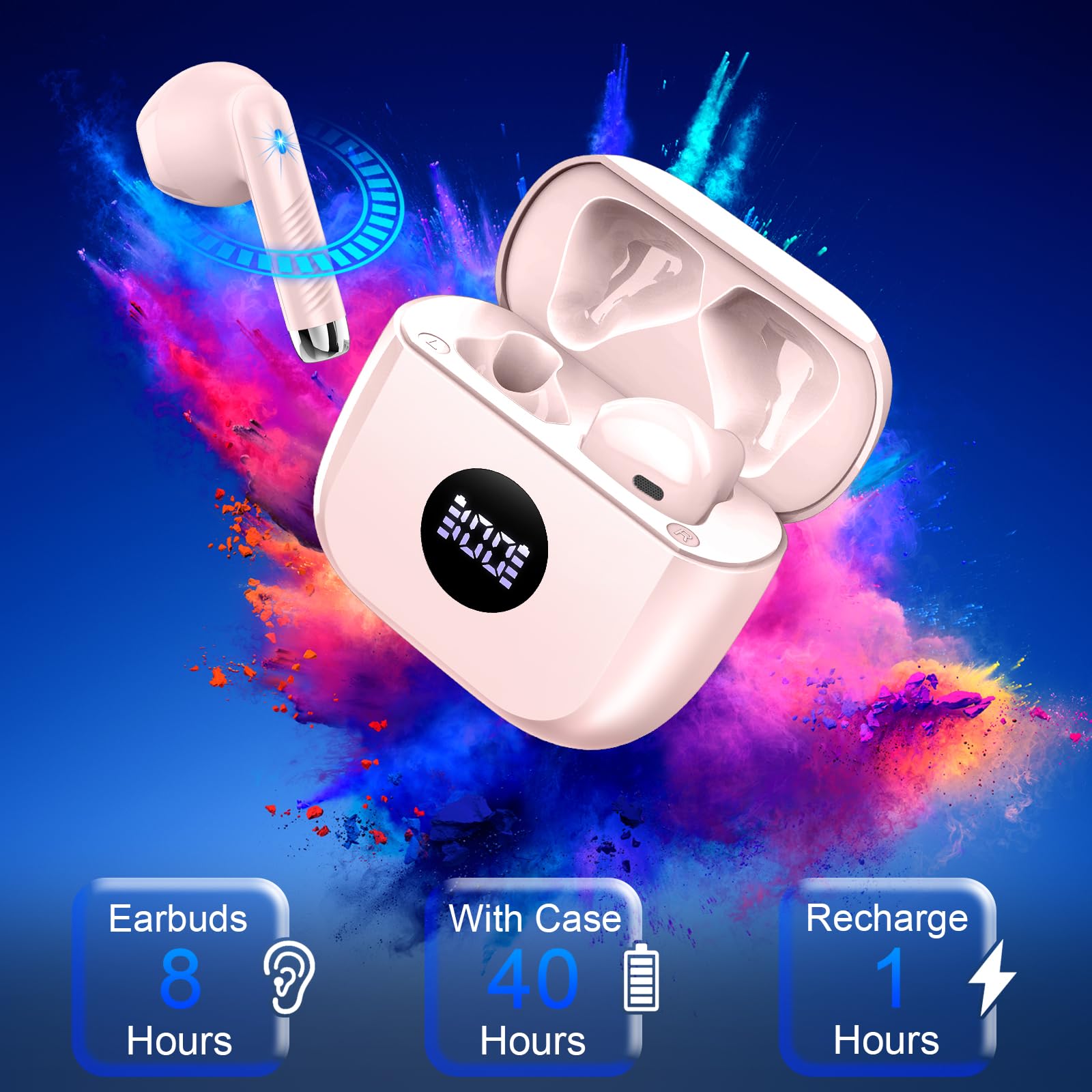 Foto 4 pulgar | Auriculares Inalámbricos Jxrev Bluetooth 5.4 Hifi Stereo Ip7 A Prueba De Agua - Venta Internacional.