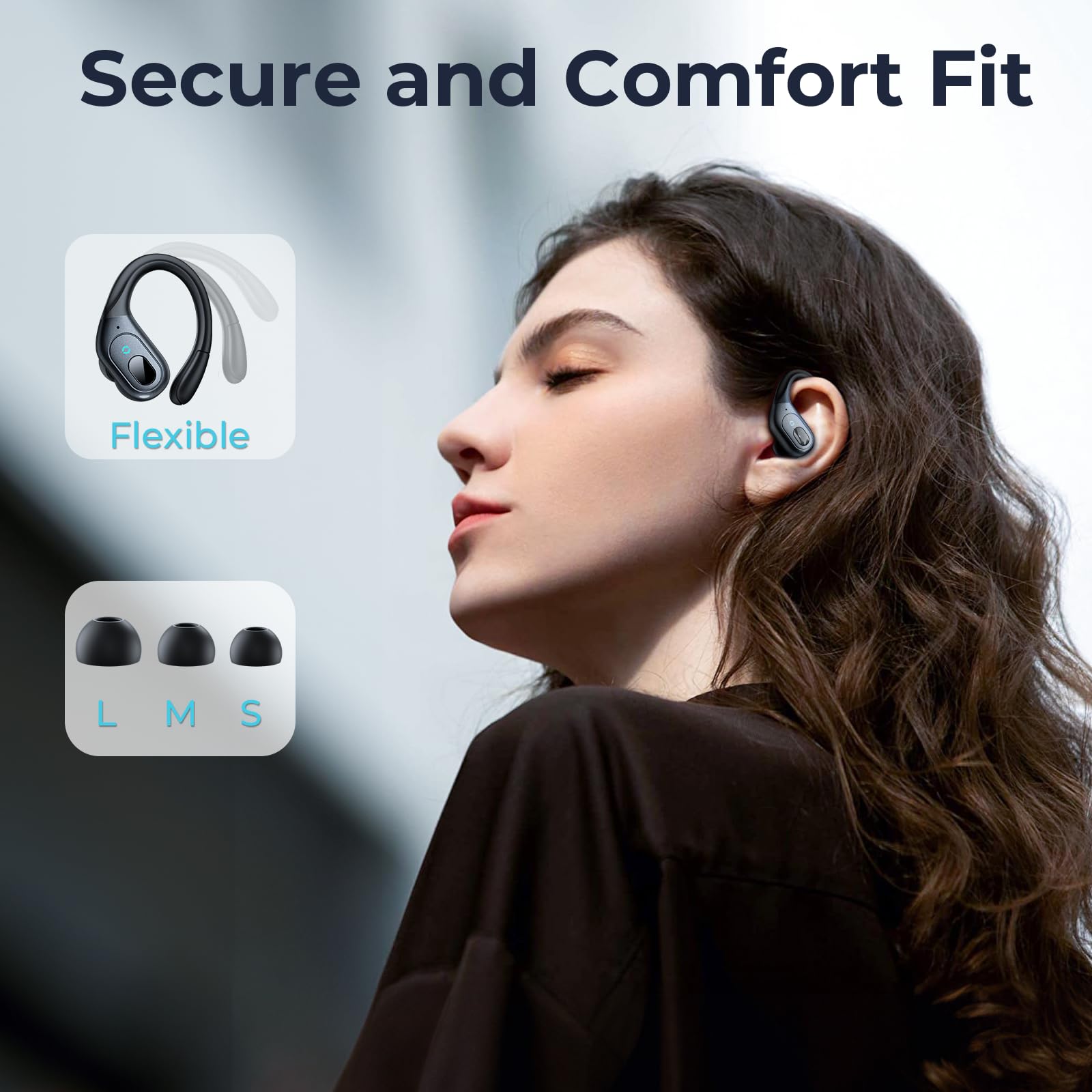 Foto 5 pulgar | Auriculares Inalámbricos Occiam Bluetooth 5.3 Sport Negros - Venta Internacional.