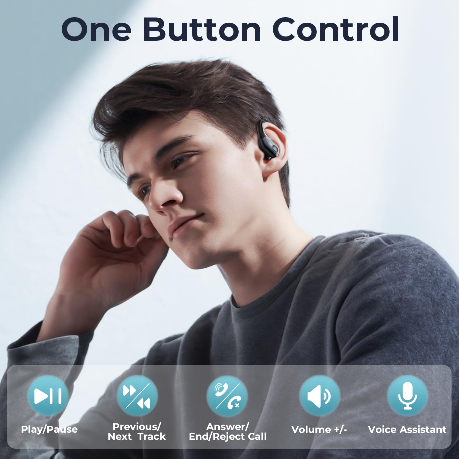Foto 7 pulgar | Auriculares Inalámbricos Occiam Bluetooth 5.3 Sport Negros - Venta Internacional.