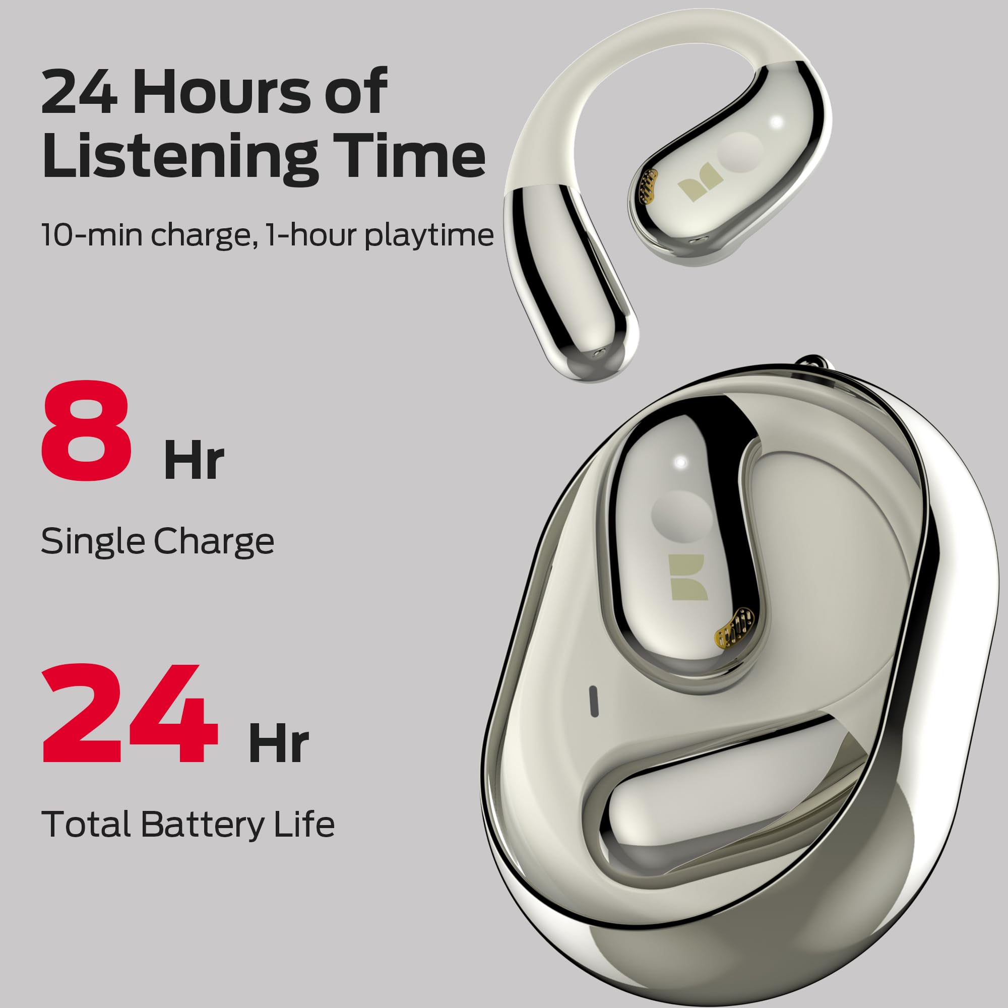Foto 5 pulgar | Auriculares Inalámbricos Bluetooth Rotary Monster Open Ear Ac360 - Venta Internacional